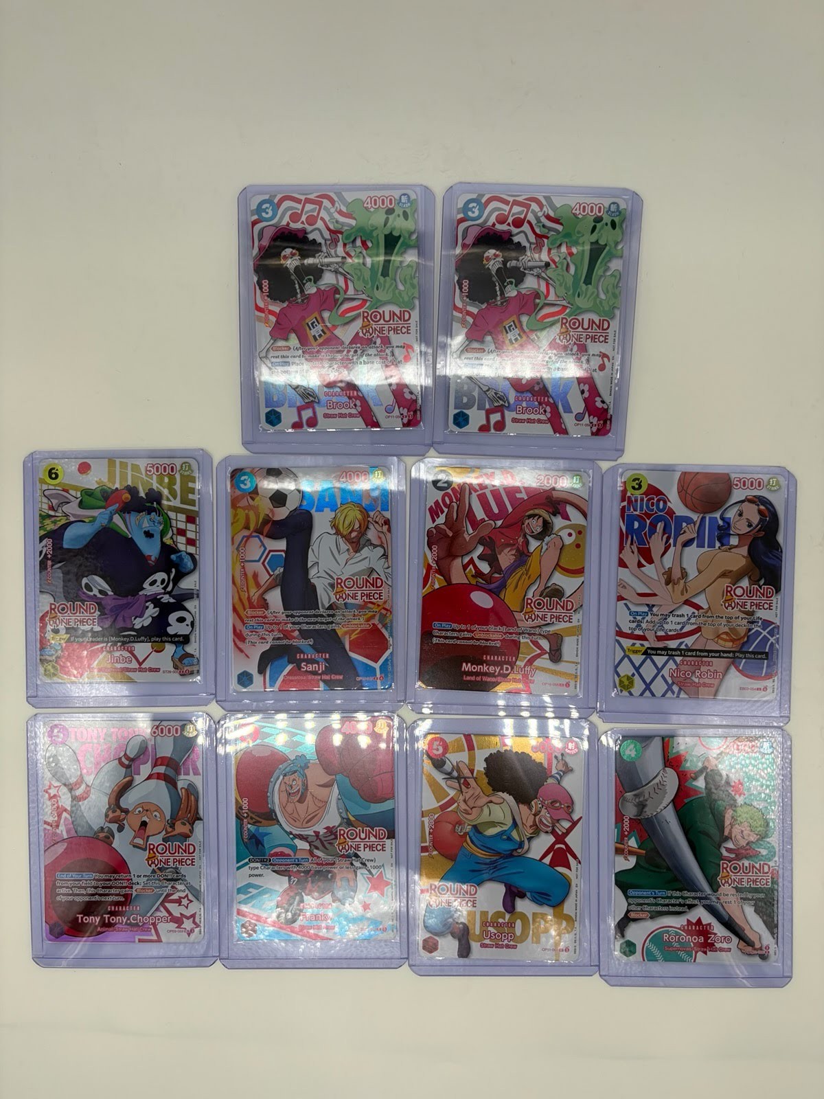 Round 1 x One Piece Promo 10 Cards English NM/MINT with Luffy