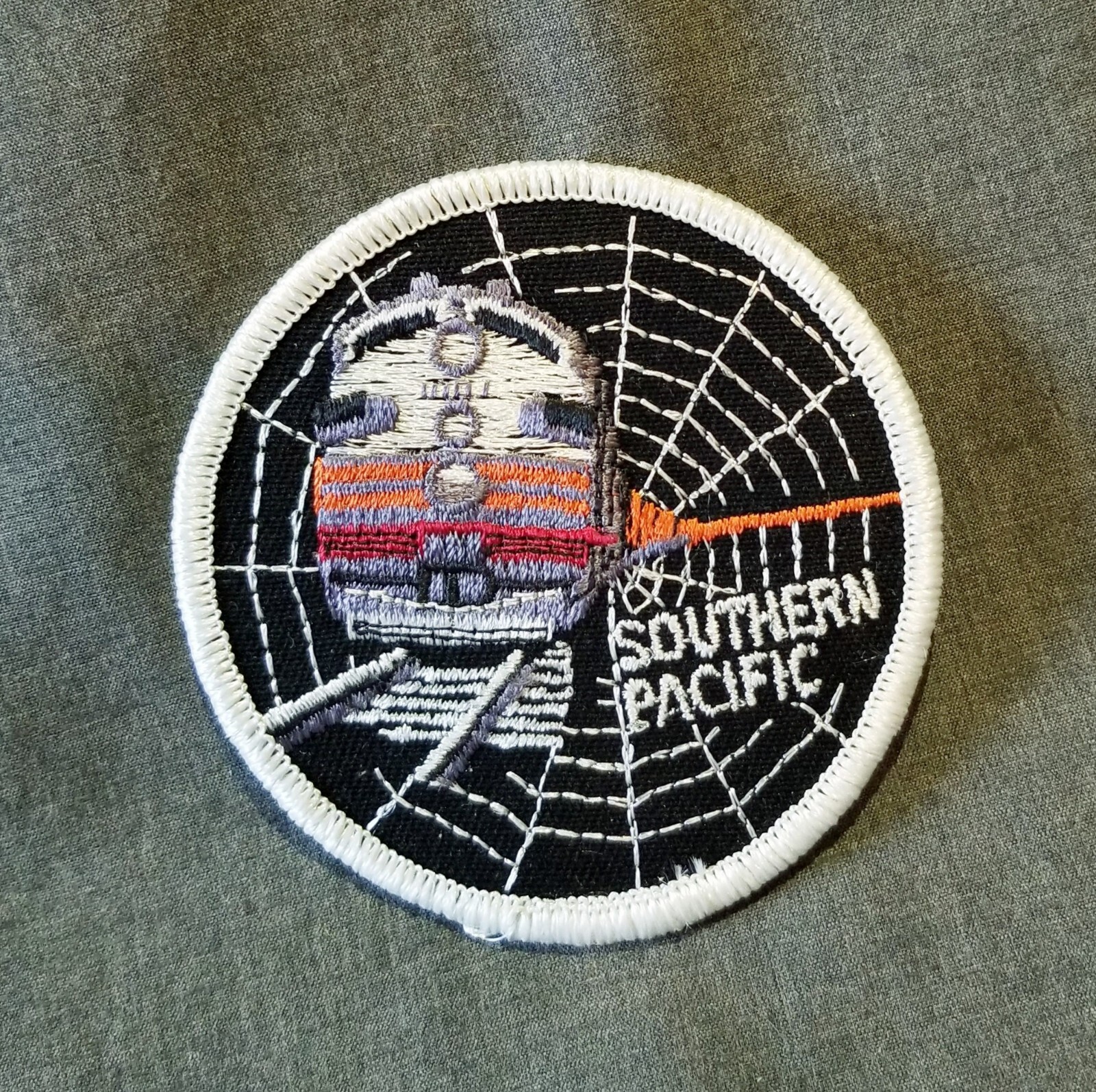 LMH Patch SOUTHERN PACIFIC Railroad BLACK WIDOW Paint Spider Web SP F3 F7 EMD 3\