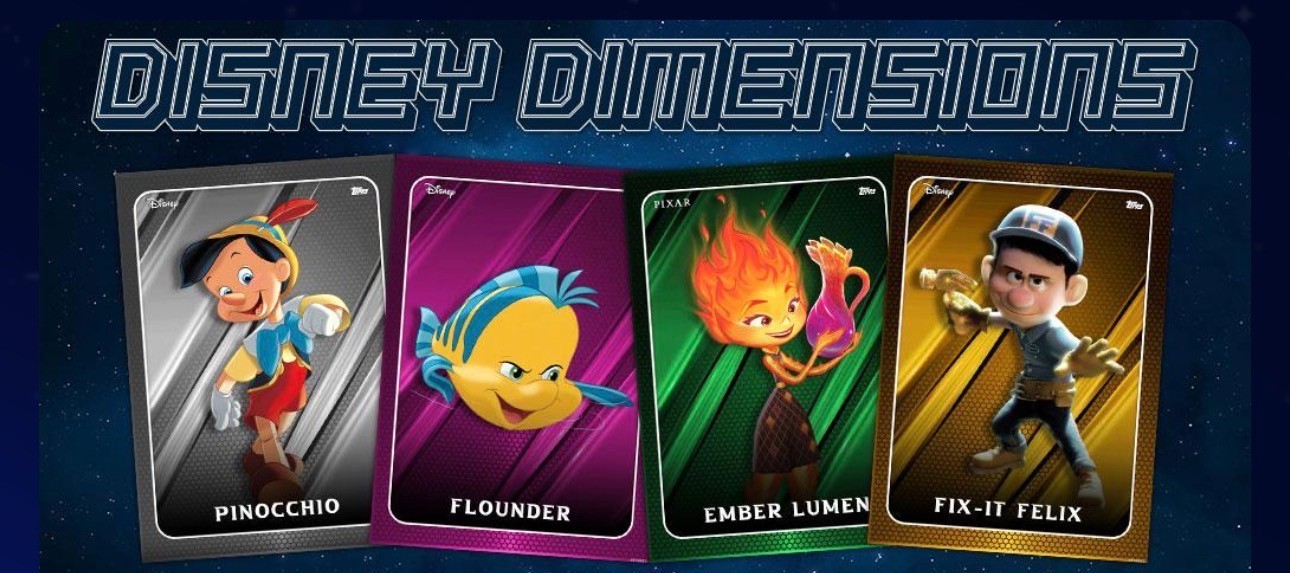 DISNEY DIMENSIONS SERIES 1 SR+R+UC 21 CARD SET TOPPS DISNEY COLLECT DIGITAL 2026