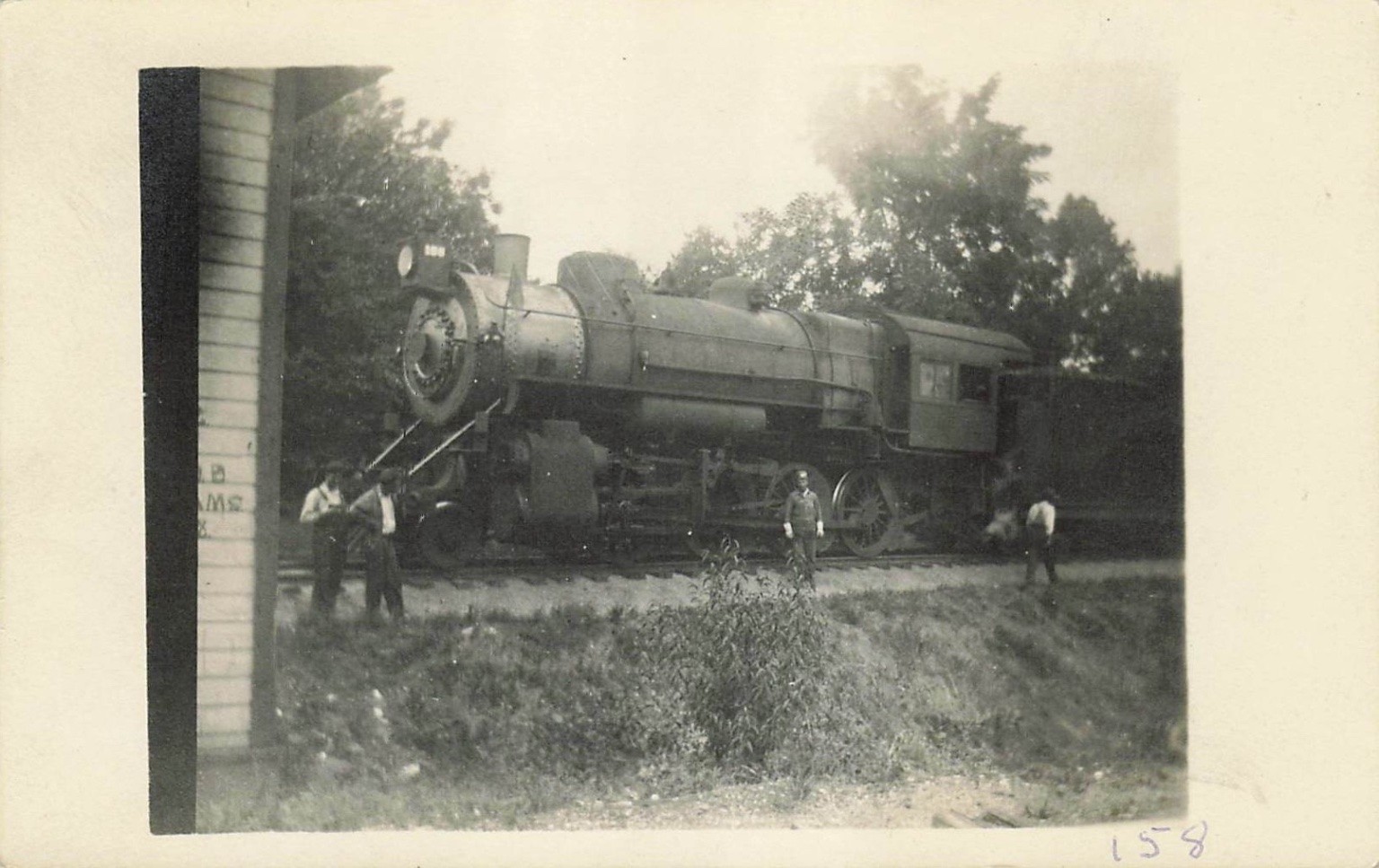 Vintage RPPC Steam Train Locomotive Railroad Workers Postcard AZO 1910s Vintage RPPC Steam Train Locomotive Railroad Workers Postcard AZO 1910s