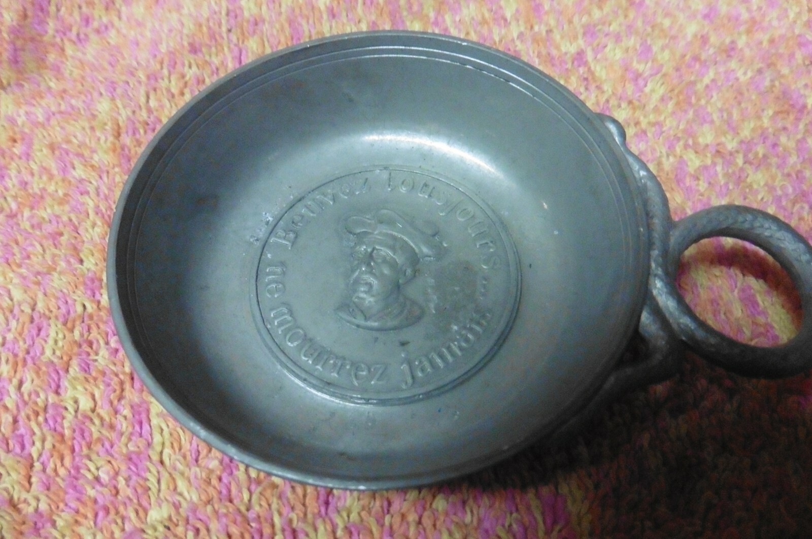 vtg pewter cup snake handle France Titre legal beuvez tousjours mourrez jamais