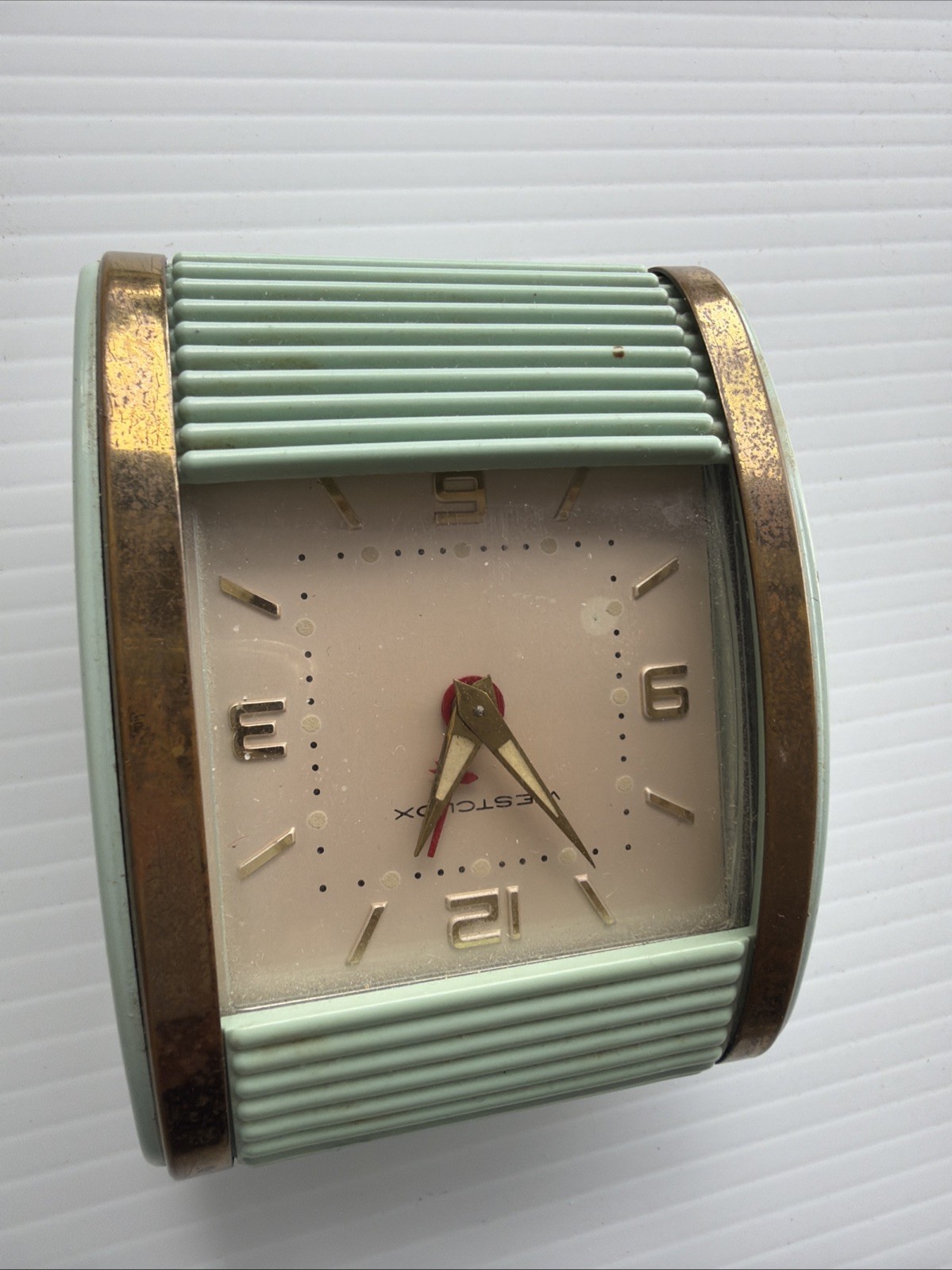 Vintage Art Deco Westclox Luminous Travel Alarm Clock / Works Vintage Art Deco Westclox Luminous Travel Alarm Clock / Works