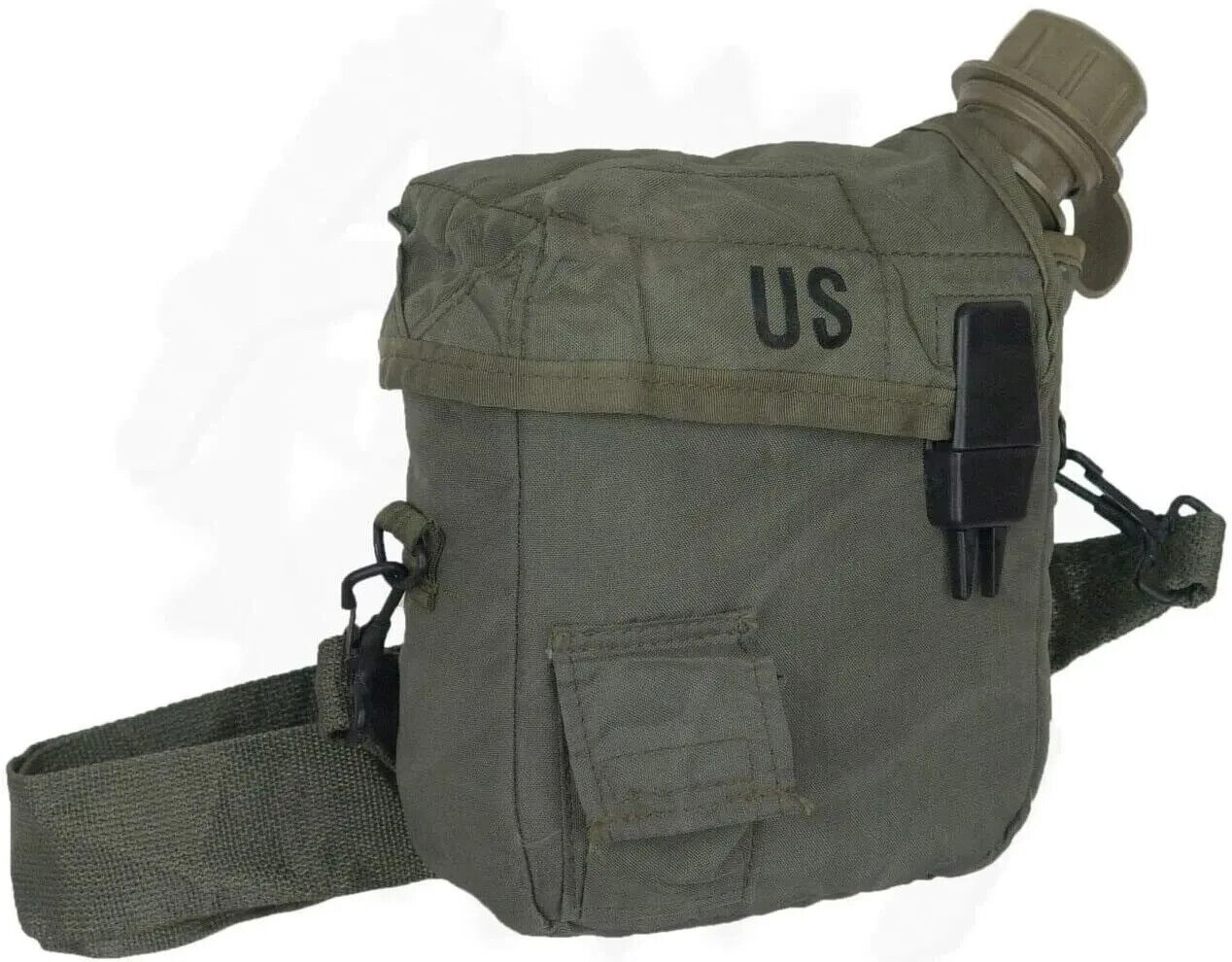 NEW-OD Green USGI 2 QT Collapsible Canteen FC with Carrier / Cover and Strap