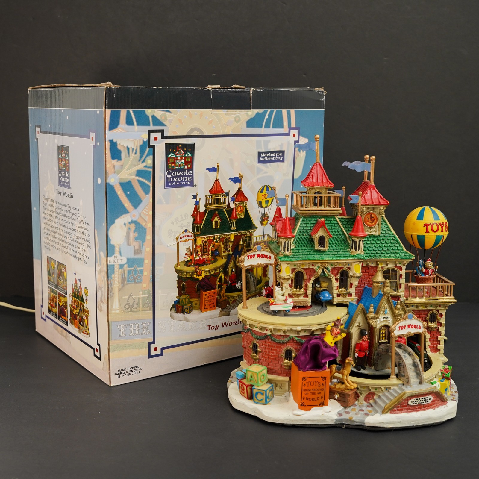 Lemax Carole Towne Toy World 036818 Animated Musical Lighted Village w Box