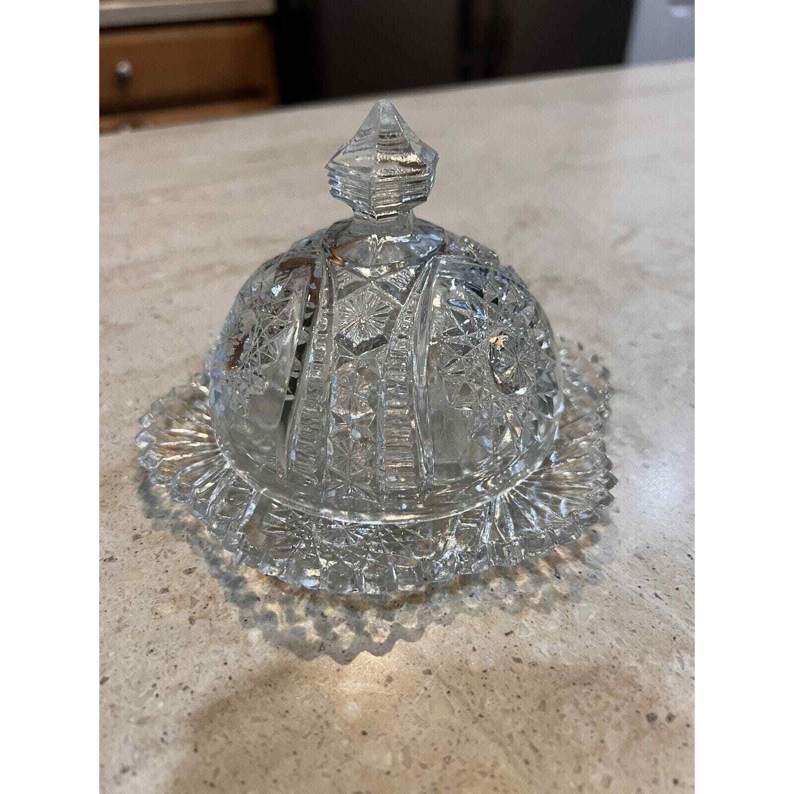 Vintage Imperial Glass Co Covered Butter Dish 5”