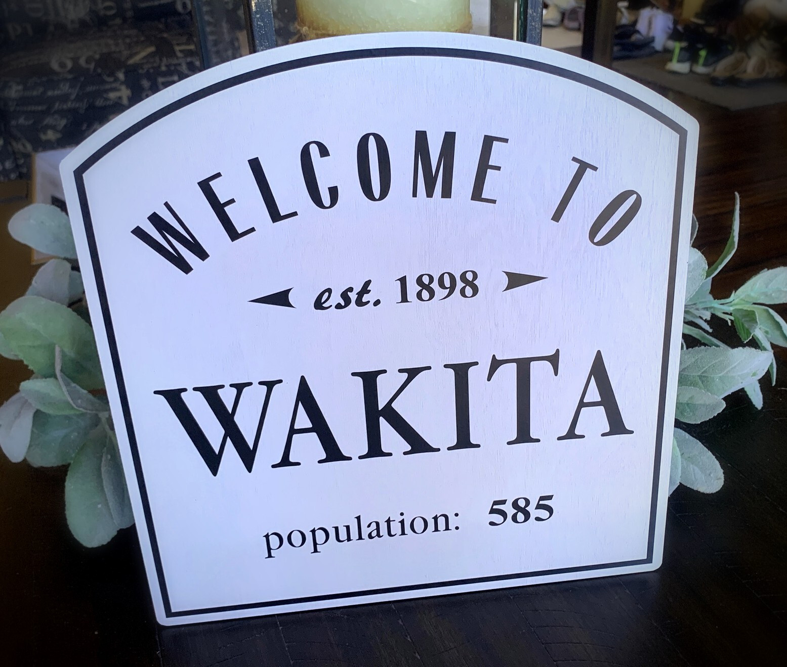 Welcome To Wakita (Oklahoma) Sign Exact Replica Twister Movie - Welcome To Wakita (Oklahoma) Sign Exact Replica Twister Movie -