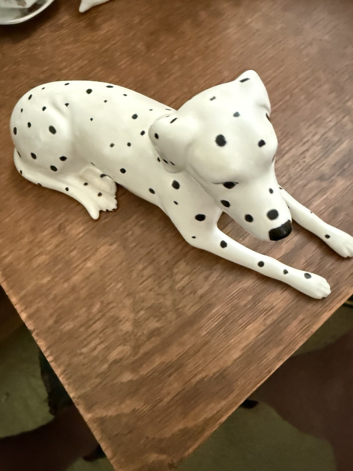 Vintage Ceramic Porcelain Dalmatian Figurine, collectible Mid 20th Century