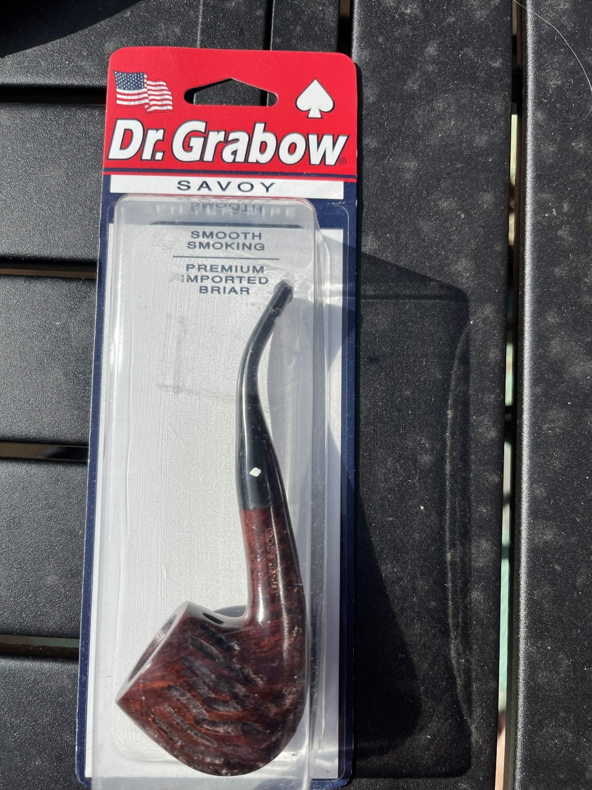 Vintage Dr. Grabow Savoy Bent Billiard Imported Briar Tobacco Pipe Smooth Finish