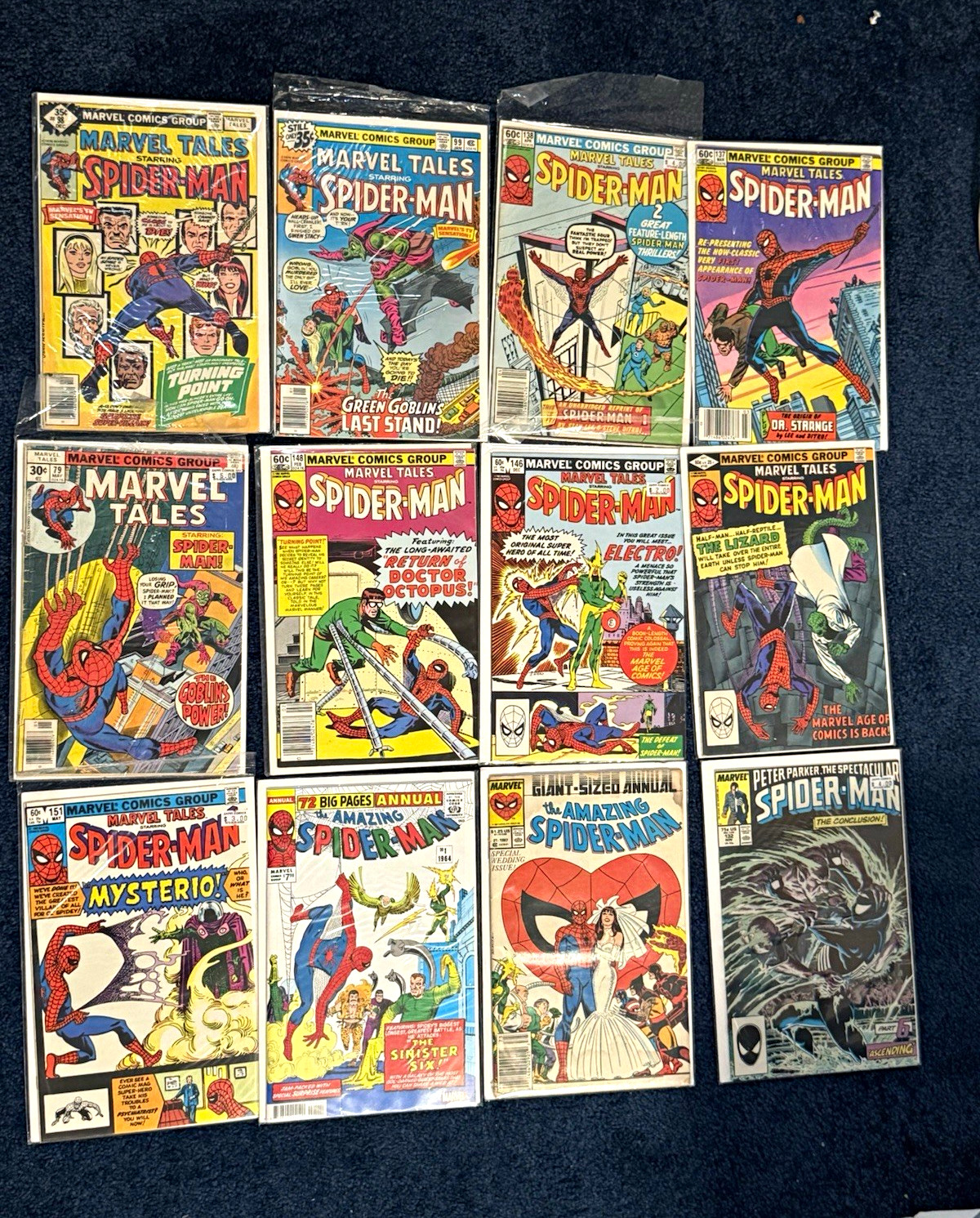 Marvel Comics Spider-Man Comic Book Lot: Marvel Tales, ASM Annuals, Villains Marvel Comics Spider-Man Comic Book Lot: Marvel Tales, ASM Annuals, Villains