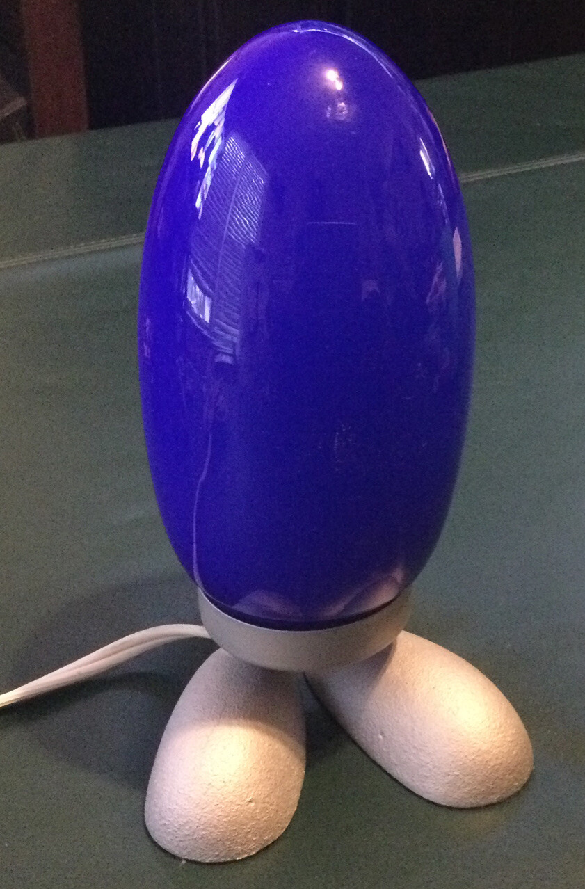 Rare FJORTON Blue Dino Egg Bedside Night Table Lamp by Tatsuo Konno for IKEA 90s