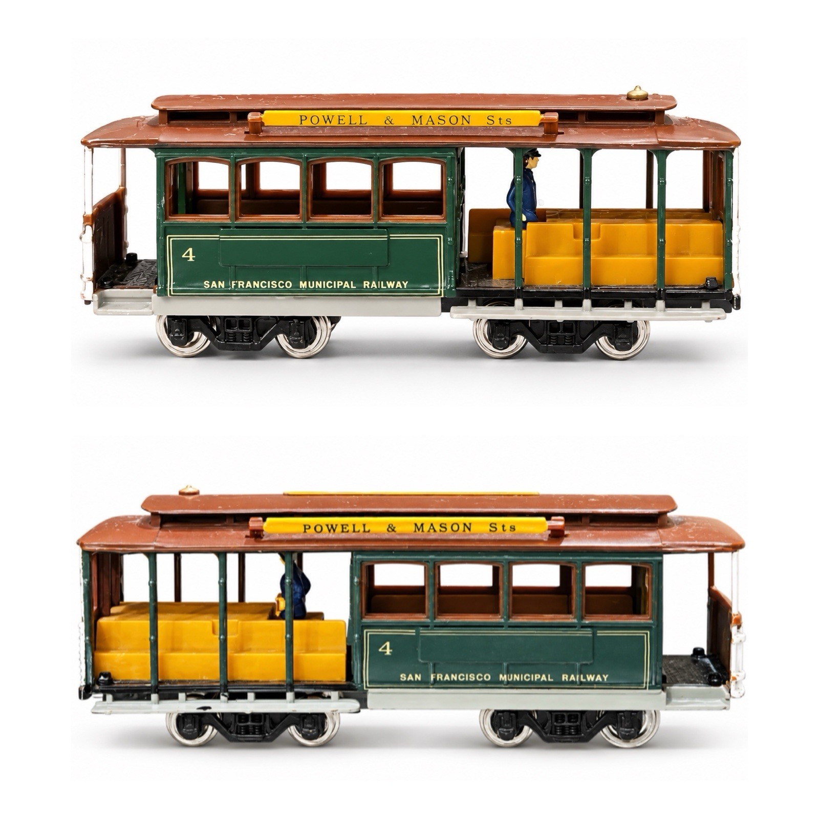 Vintage HO Classic San Francisco Cable Car #4 Miniature Replica Powell & Mason Vintage HO Classic San Francisco Cable Car #4 Miniature Replica Powell & Mason