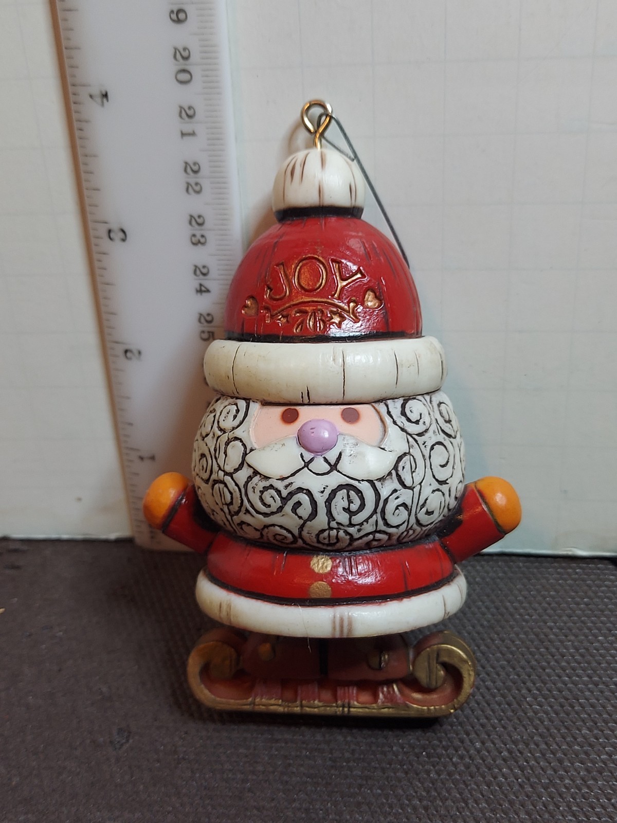 Vintage 1976 Hallmark Santa Christmas Ornament 4\