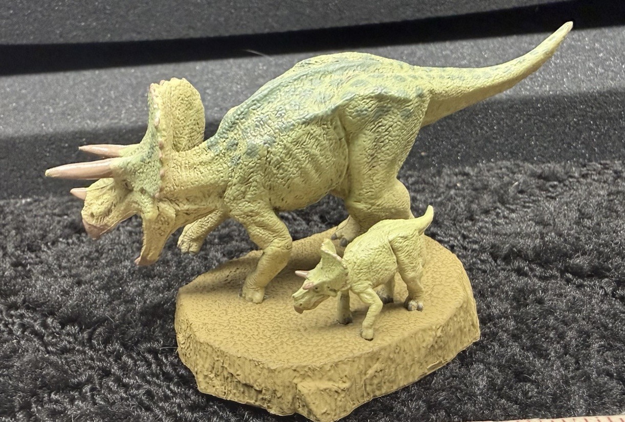 Sega Triceratops with infant Dinosaur model
