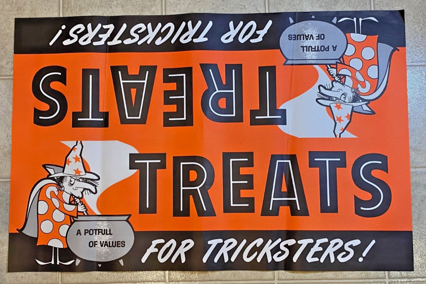 Vintage Ben Franklin 5 and Dime Store Hanging Halloween Sign 34 Vintage Ben Franklin 5 and Dime Store Hanging Halloween Sign 34