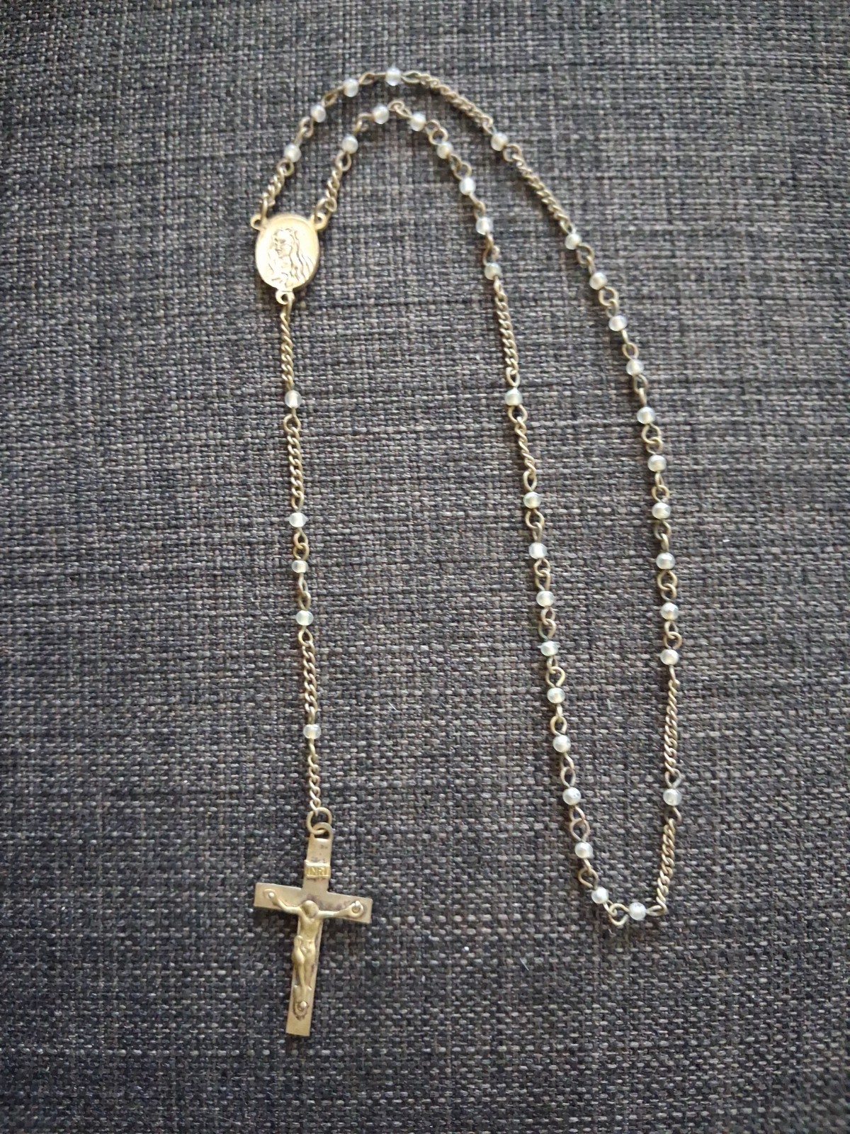 Vintage Petite Tiny Bead  Rosary 14