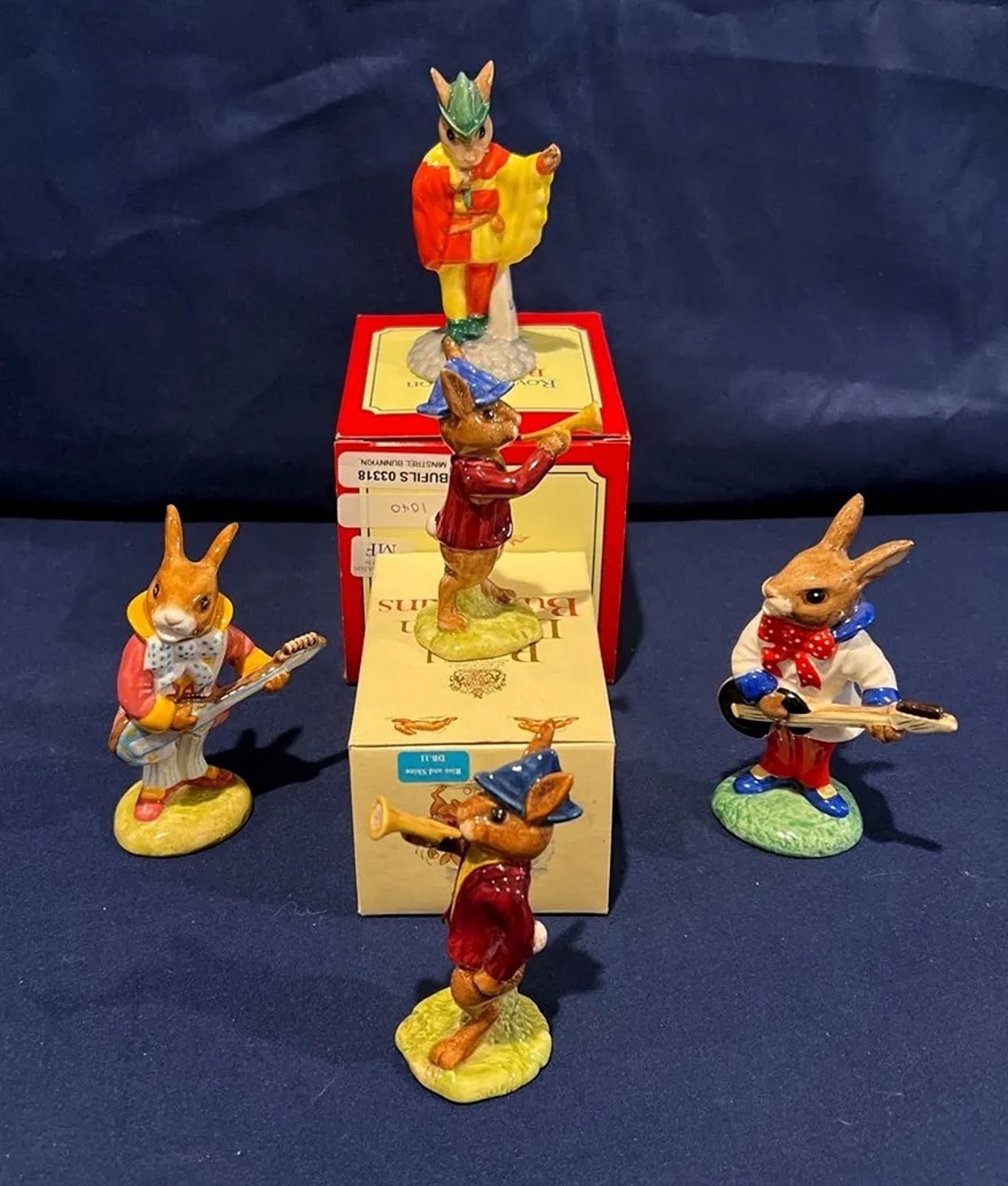 Royal Doulton Bunnykins Lot of 5 Music Figurines DB124 DB211 DB16 DB11 LE