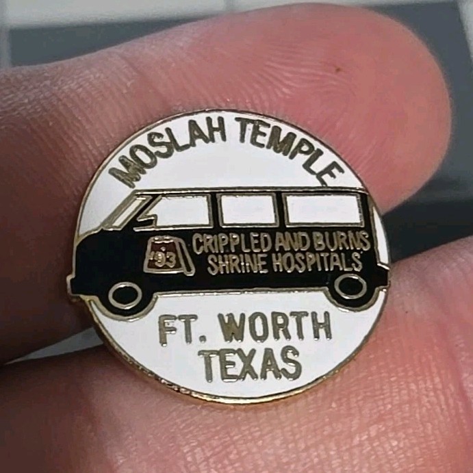 Moslah Temple Vintage Pin Ft Worth Texas TX Enamel 3/4 Moslah Temple Vintage Pin Ft Worth Texas TX Enamel 3/4