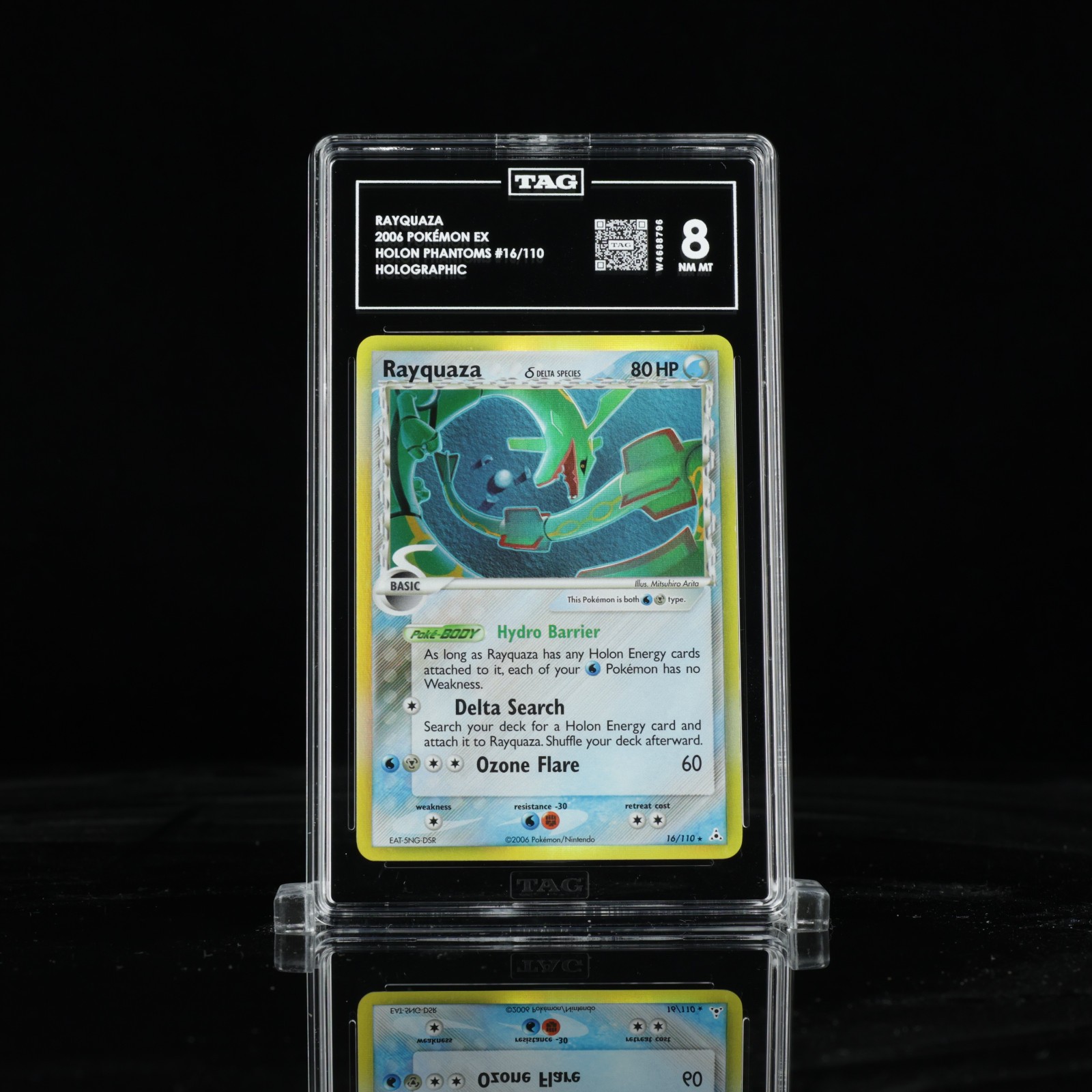 TAG 8 - 2006 POKEMON EX HOLON PHANTOMS #16 RAYQUAZA-HOLO