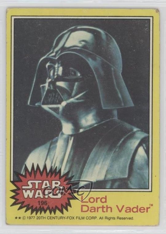 1977 Topps Star Wars Lord Darth Vader #196 00gy