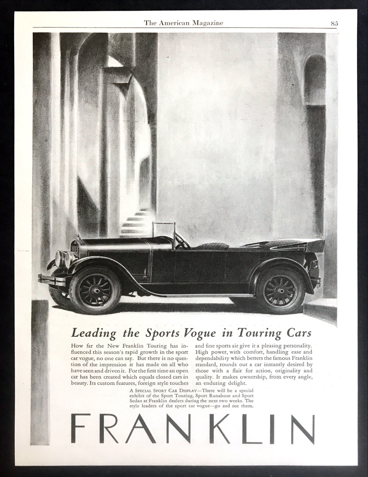 1925 Franklin Sport Touring Car photo 1925 Franklin Sport Touring Car photo
