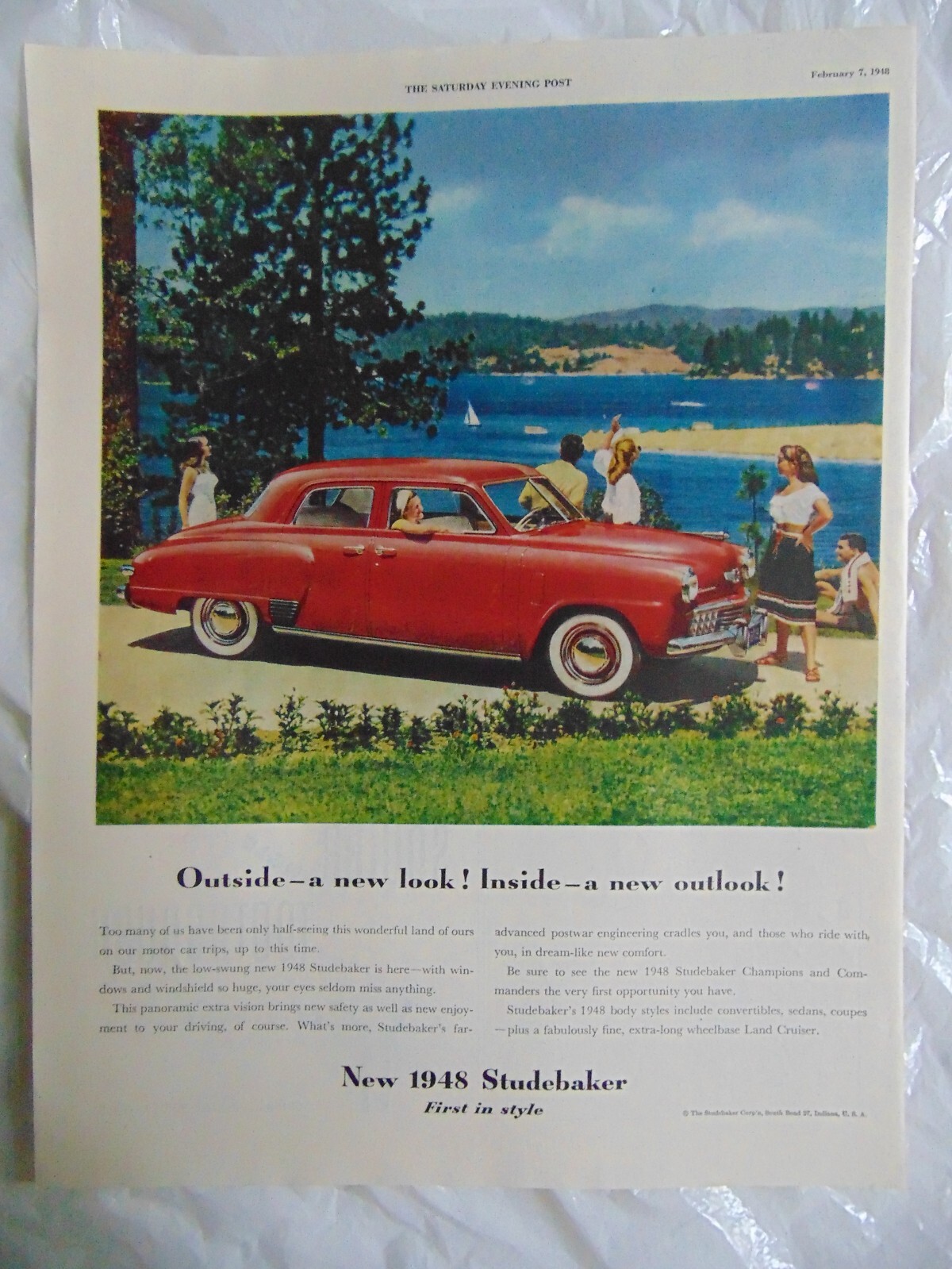 STUDEBAKER Red 1948 Print ad