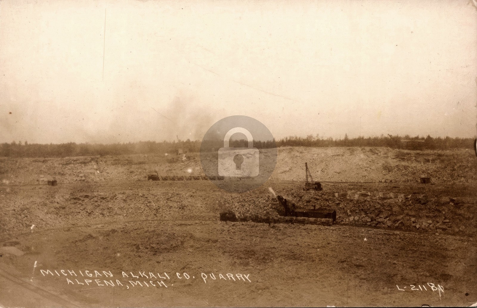 Michigan Alkali Co Quarry RPPC Photo Postcard COPY Michigan Alkali Co Quarry RPPC Photo Postcard COPY