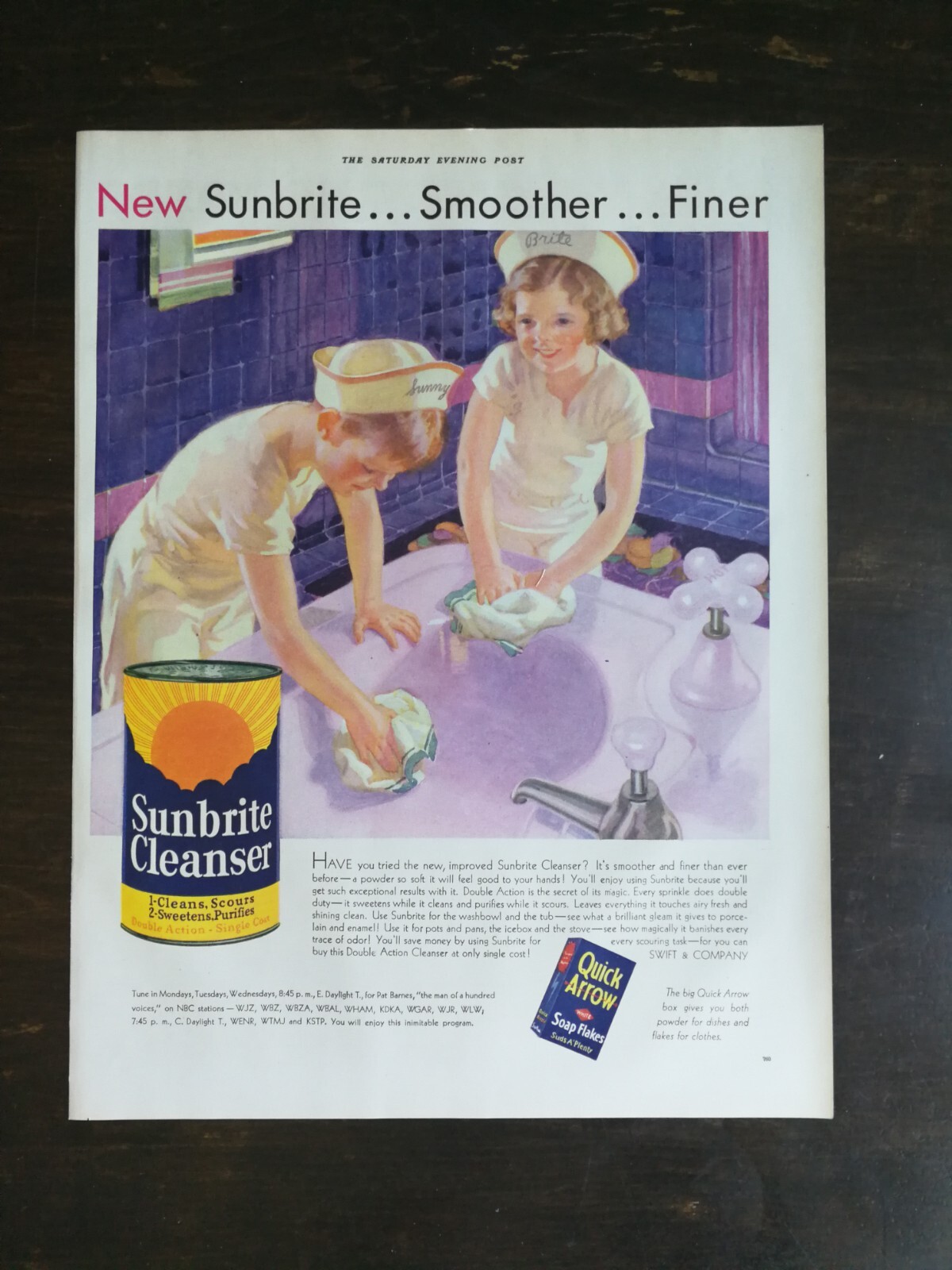 Vintage 1932 Sunbrite Cleanser Full Page Original Ad 424 Vintage 1932 Sunbrite Cleanser Full Page Original Ad 424
