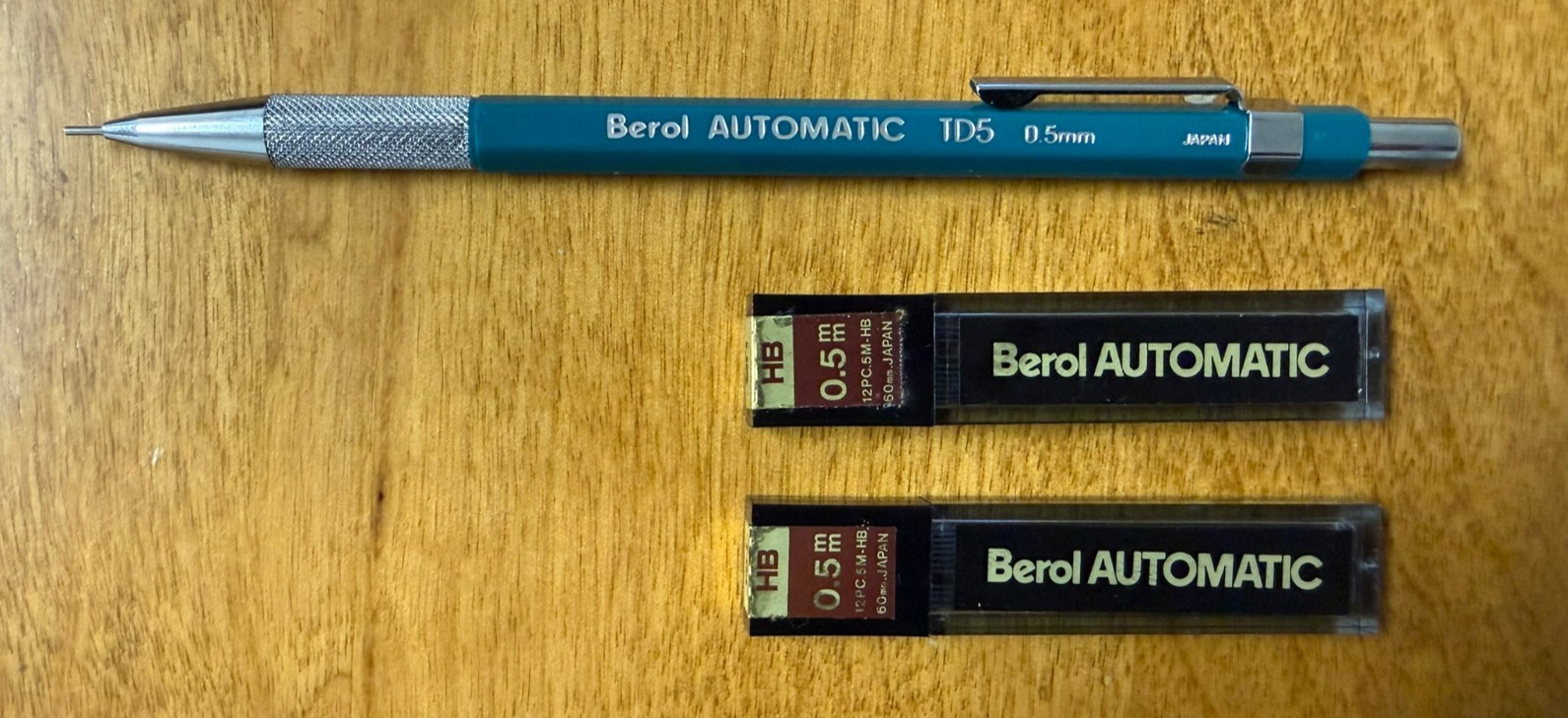 Berol AUTOMATIC 0.5mm Mechanica Pencil TD-5 NOS-2 Lead refills included