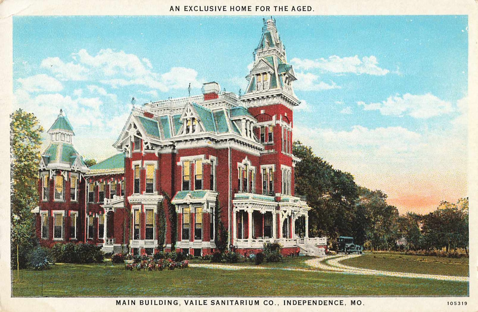 Postcard Independence MO Vaile Mansion Sanitarium Home for Aged WB Antique Postcard Independence MO Vaile Mansion Sanitarium Home for Aged WB Antique