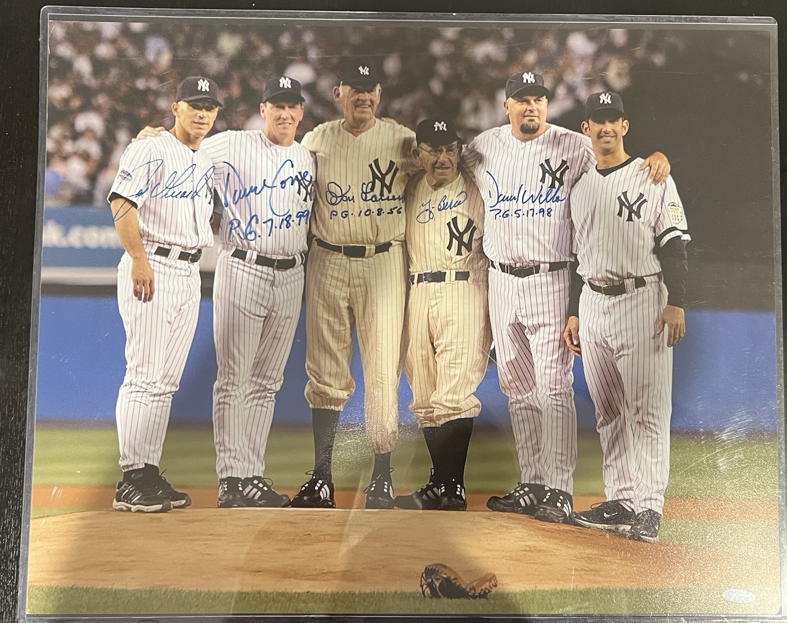 Girardi Cone Larsen Berra Wells Posada Signed 16x20 Photo The Perfect Six COA