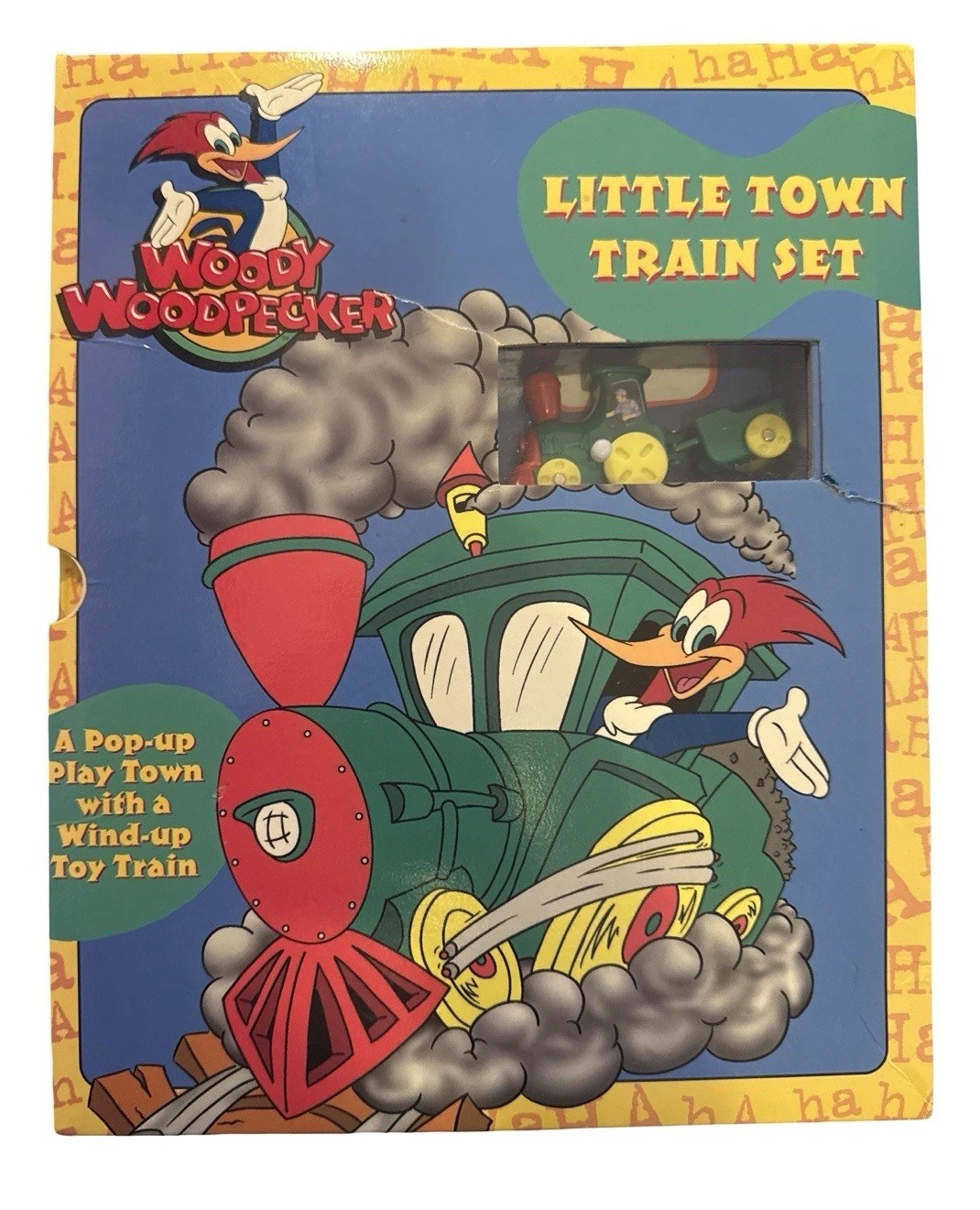 Vintage  Woody Woodpecker Little Town Train Set Pop-Up Play Town Wind-Up Kids