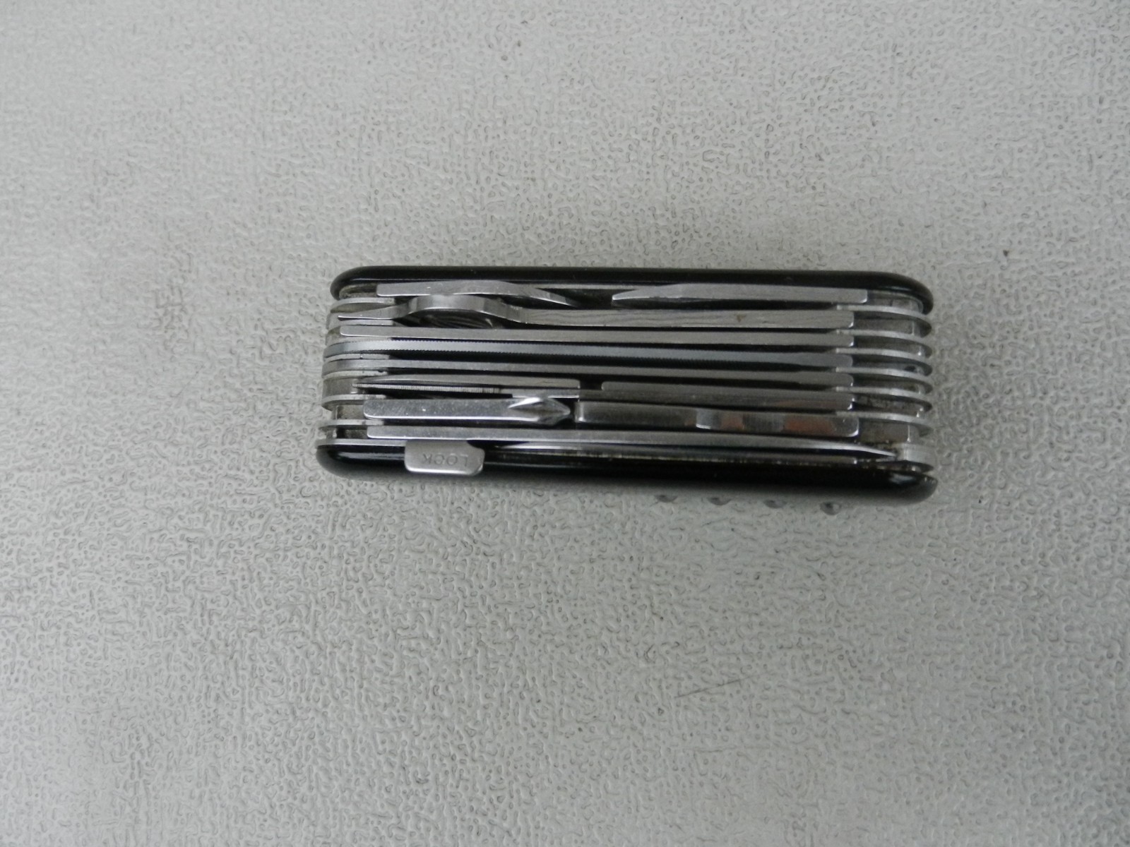 Vintage Wenger Delemont Lancelot Dynasty Swiss Army knife Black Handles Used