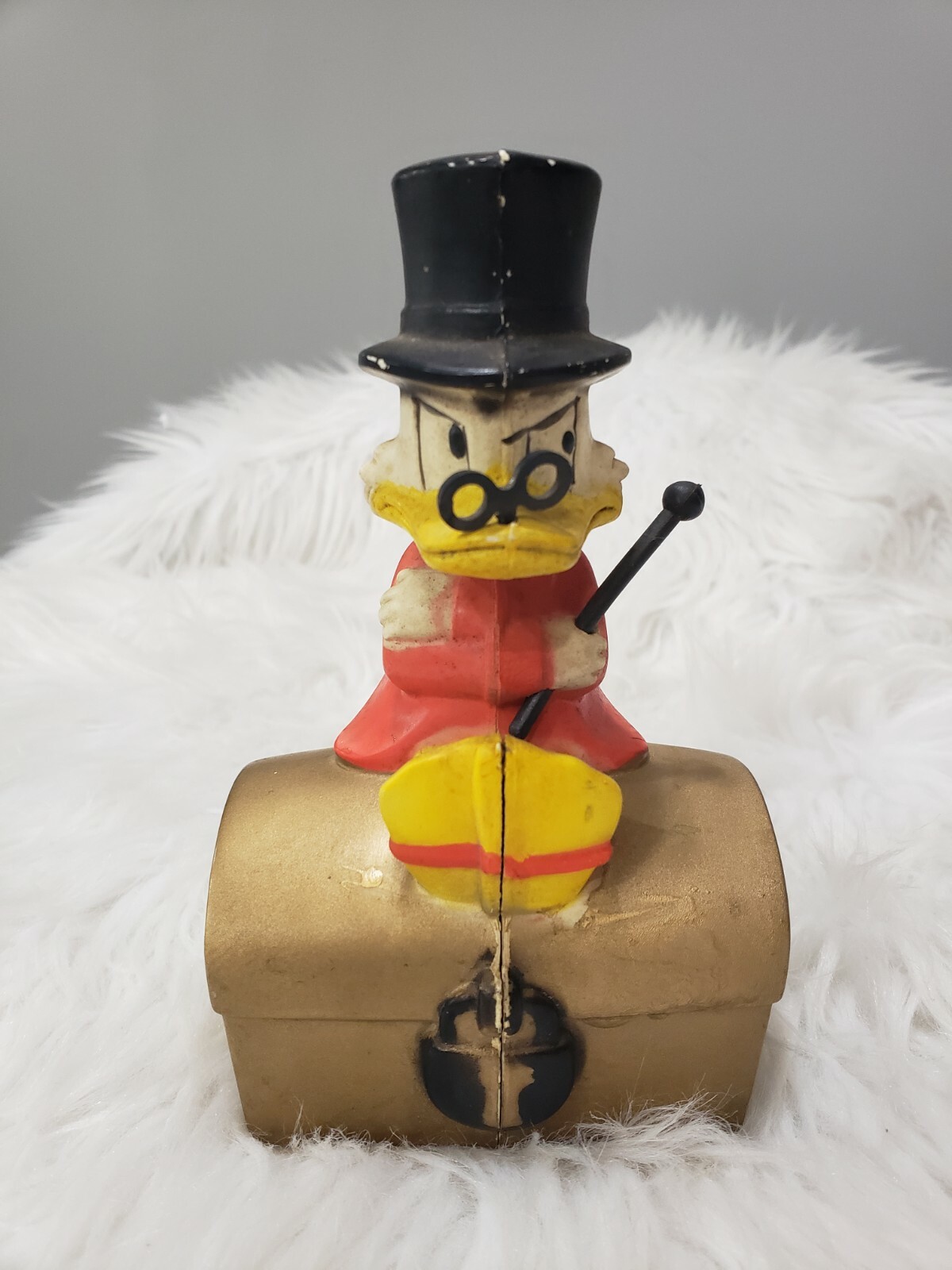 Rare Walt Disney Scrooge McDuck Chest Piggy Bank Statue Disney vintage antique