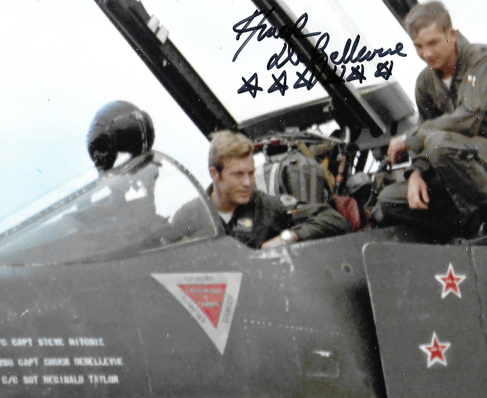 Charles DeBellevue autographed 8x10 photo Vietnam War Ace Pilot Rare COA LOOK