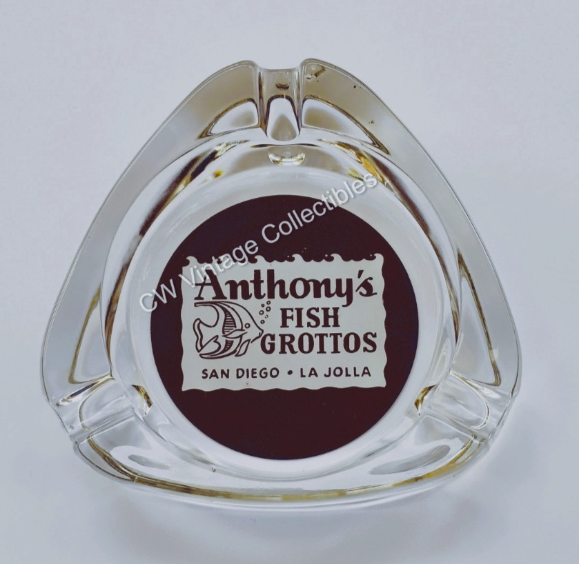 1960's Anthony's Fish Grotto Restaurant Ashtray San Diego/La Jolla locations CA