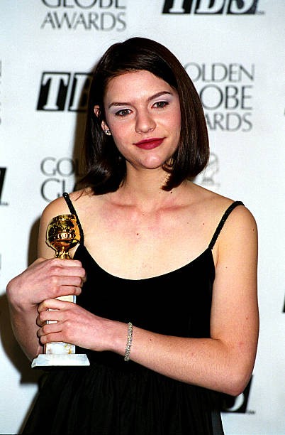 Claire Danes at 1995 Golden Globe Awards in LA  1990s Historic Old Photo 2