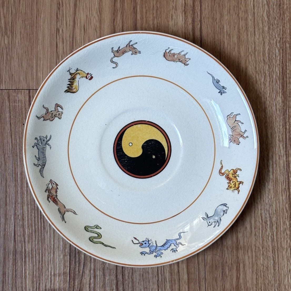 Canonsburg Pottery Co Fortune Telling Saucer Genevieve Wimsatt rare Plate