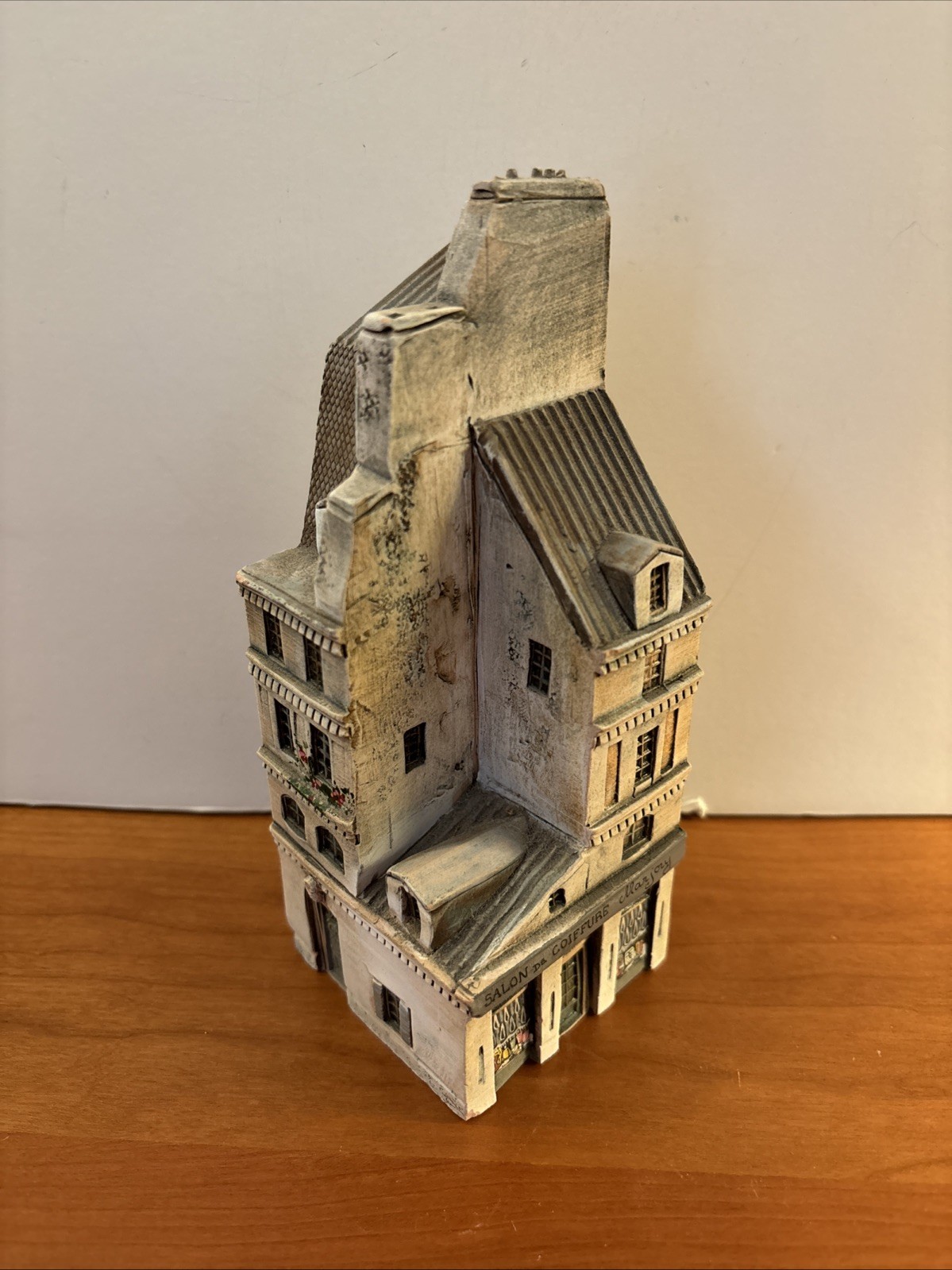 Vintage Gault France Ceramic Miniature Paris Salon de Coiffure Marjory Signed