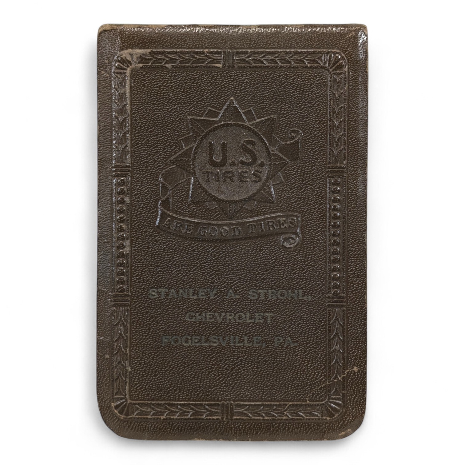 Rare Stanley A. Strohl Chevrolet Fogelsville Pa Notepad U.S. Tires Dealer 1950s Rare Stanley A. Strohl Chevrolet Fogelsville Pa Notepad U.S. Tires Dealer 1950s