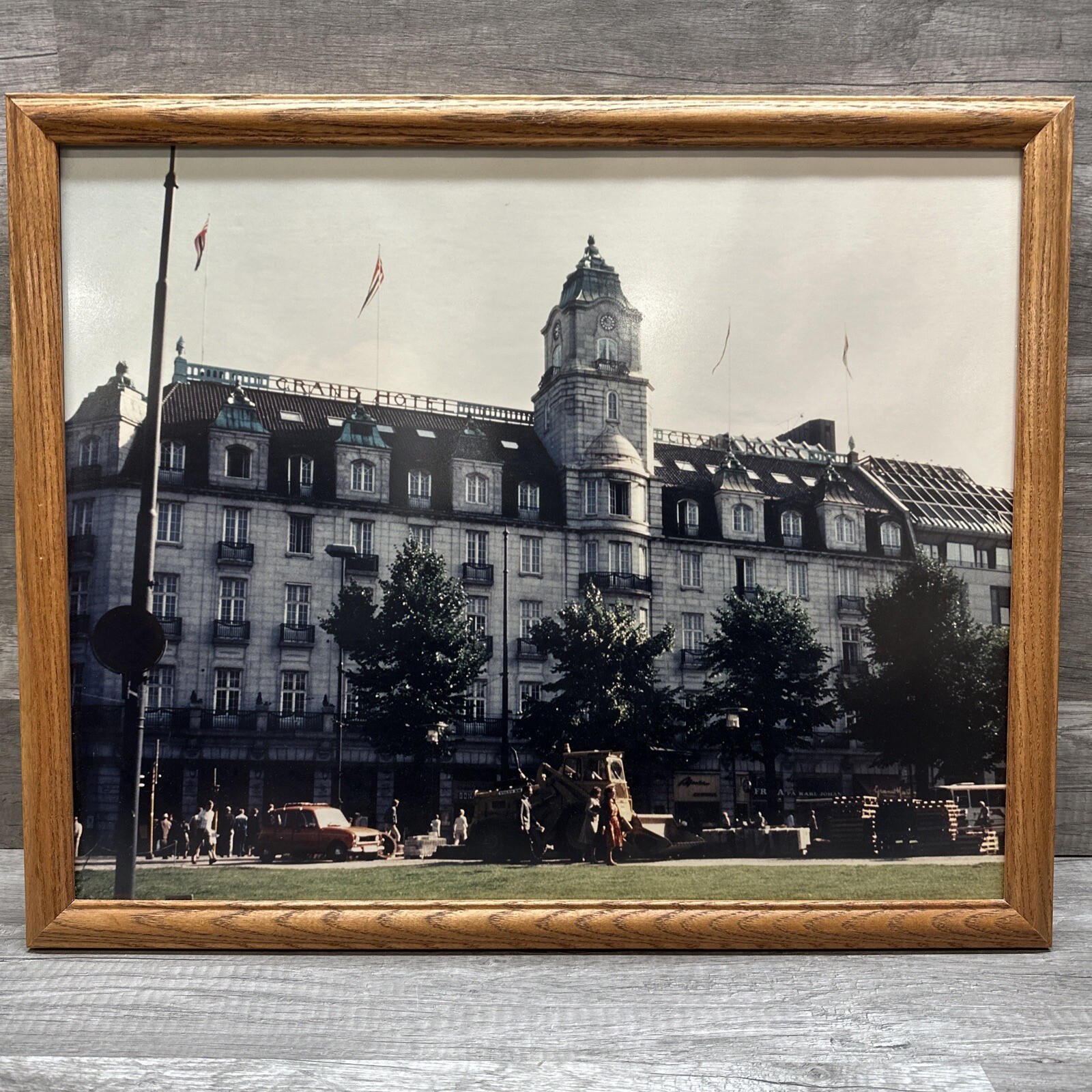 Oslo Norway The Grand Hotel Framed Photo 21.5” X 17.5”