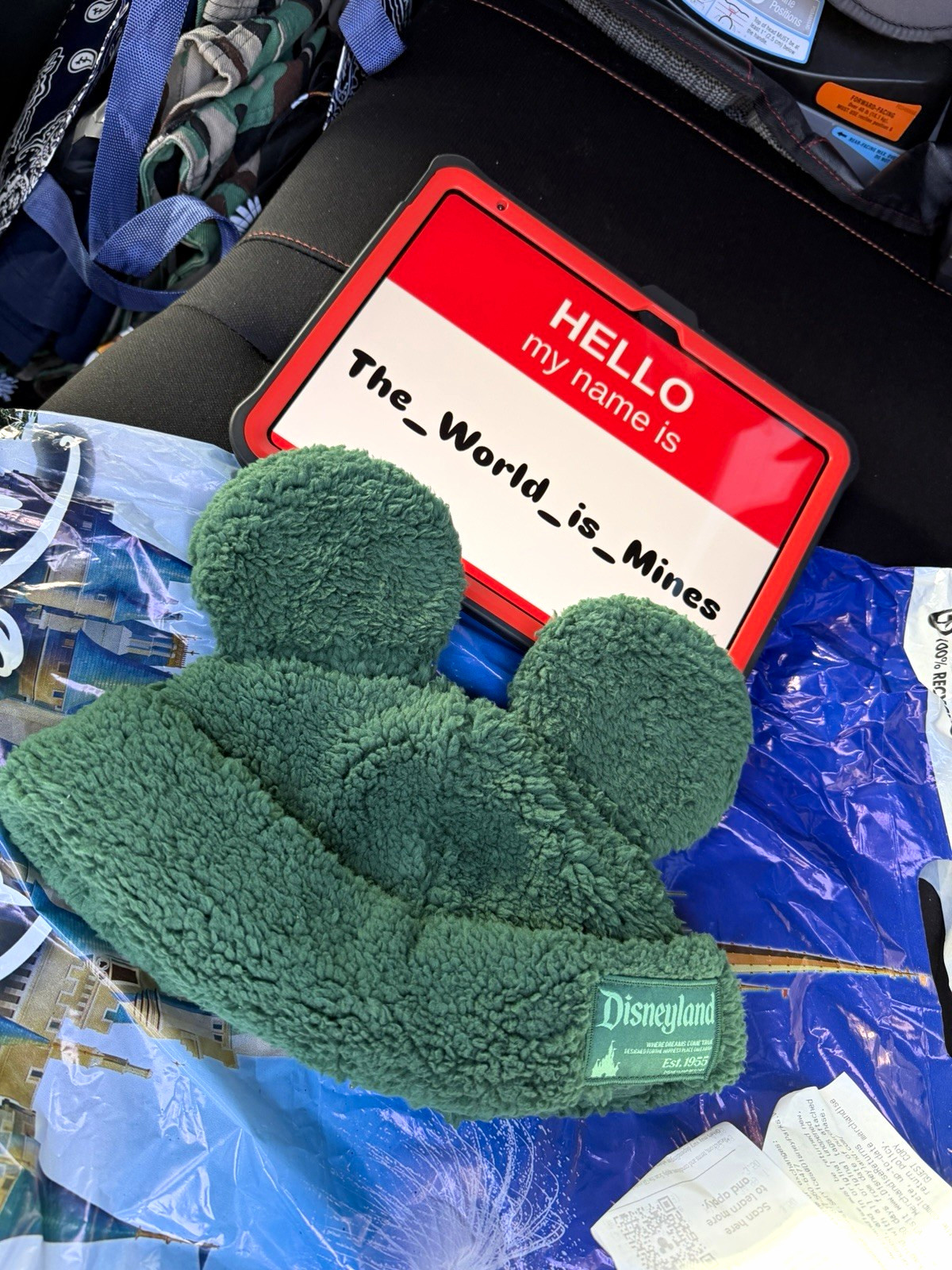 New SOLD OUT 2026 Disneyland Mickey Mouse Green Fuzzy Sherpa Ear Hat Cap Adult New SOLD OUT 2026 Disneyland Mickey Mouse Green Fuzzy Sherpa Ear Hat Cap Adult