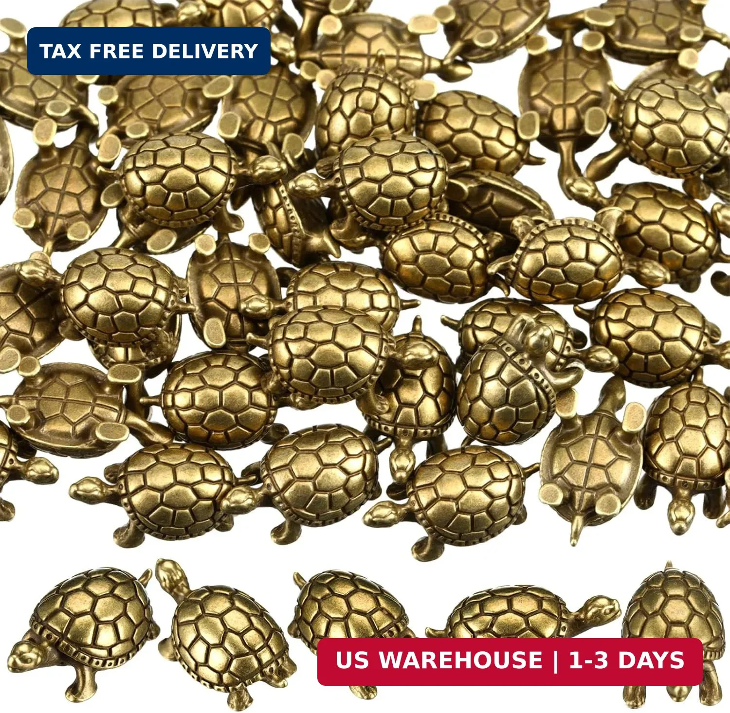 50 Pcs Small Turtles, Mini Brass Figurines, Small Metal Tortoise 50 Pcs Small Turtles, Mini Brass Figurines, Small Metal Tortoise