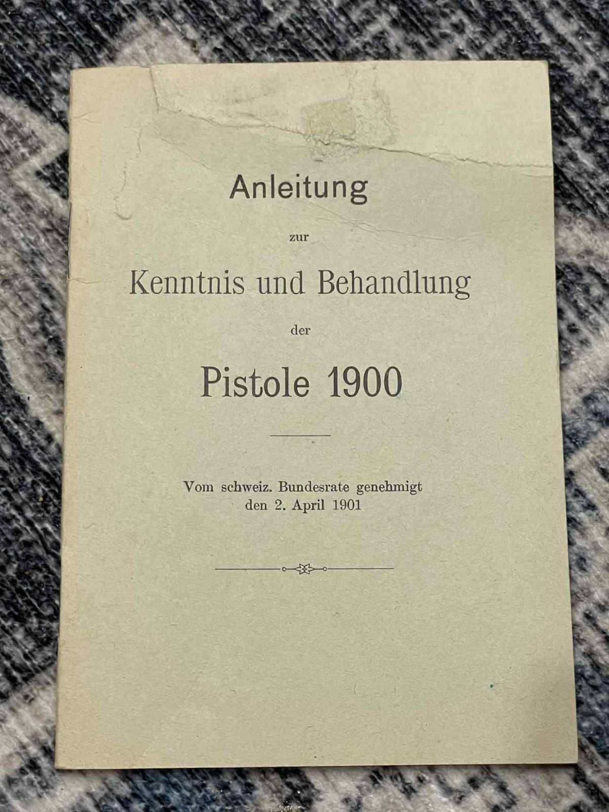 PRE WWI WWII Swiss Regulations and Instructions for the Pistole 1900 REPRINT '71