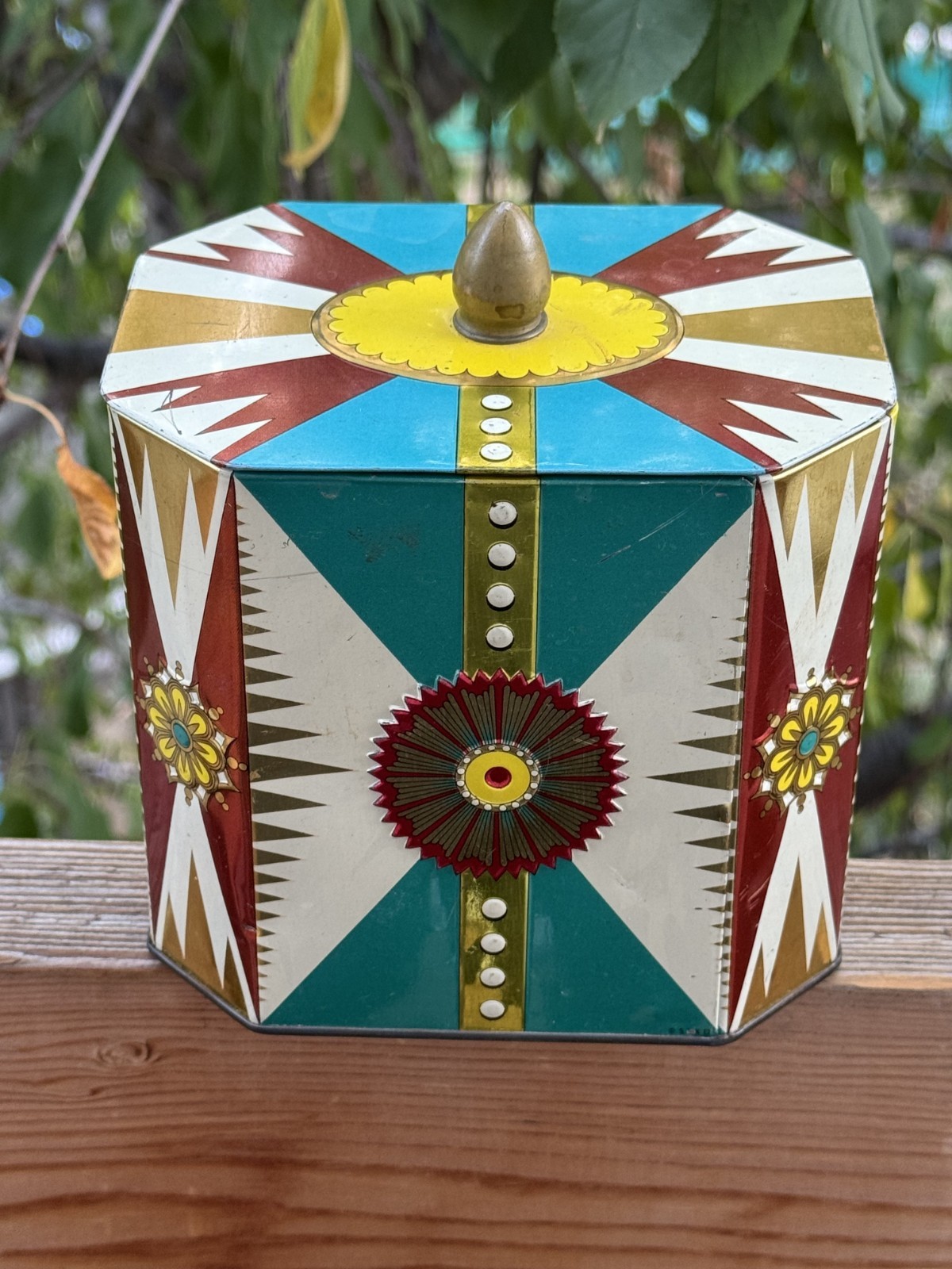 Vintage Baret Ware Art Grace Tin Container Art Deco Baretware Made in England