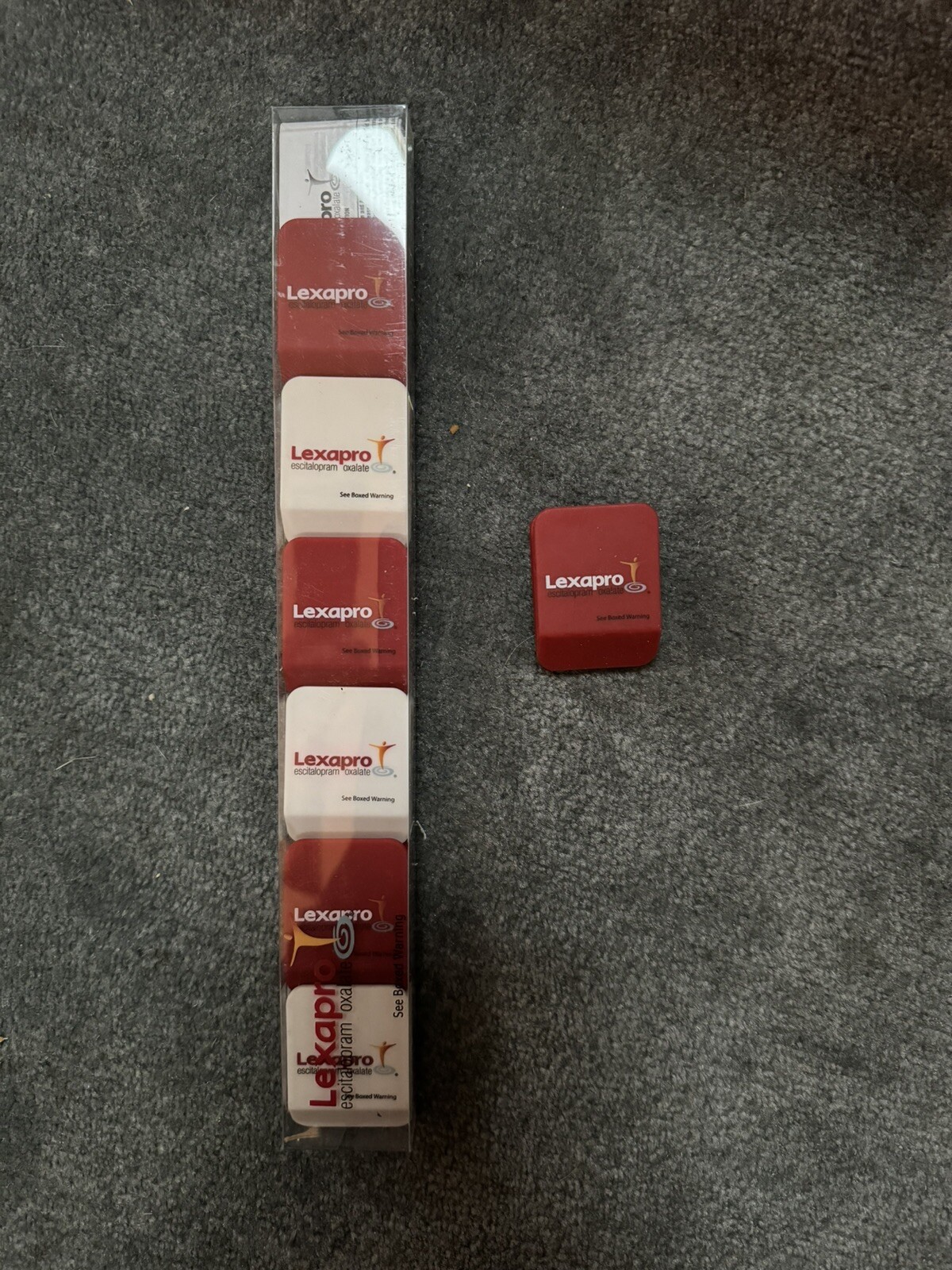 LEXAPRO Drug Rep Logo 6 Collectible Clip Magnets Antidepressant Pharmaceutical