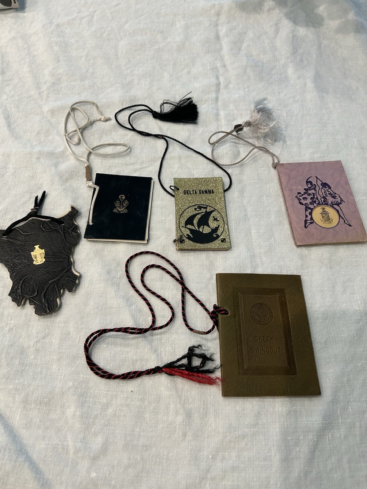Vtg 20/30’s LEATHER, Parchment, DANCE CARDS COLLEGE Prom Lot Of 5 Vtg 20/30’s LEATHER, Parchment, DANCE CARDS COLLEGE Prom Lot Of 5