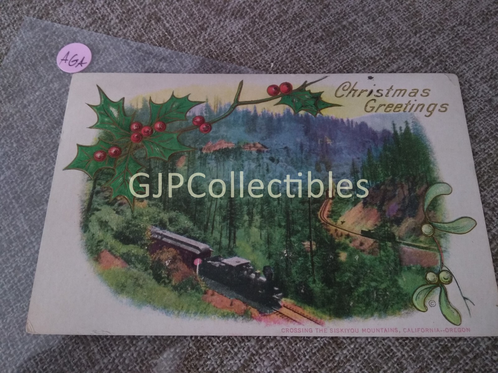 PAGA Train or Station Postcard Railroad RR CROSSING THE SISKIYOU MOUNTAINS PAGA Train or Station Postcard Railroad RR CROSSING THE SISKIYOU MOUNTAINS