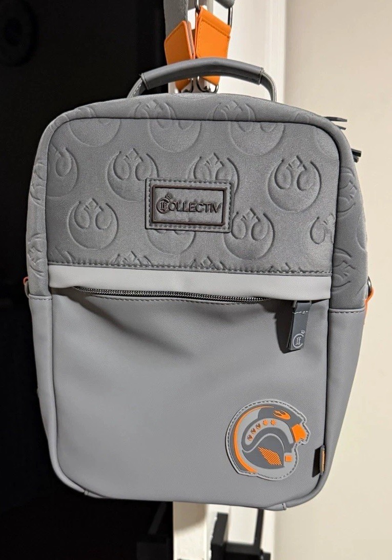 Collectiv Star Wars rebel pilot Crossbody Sling Bag Gray/Orange New W/O tags