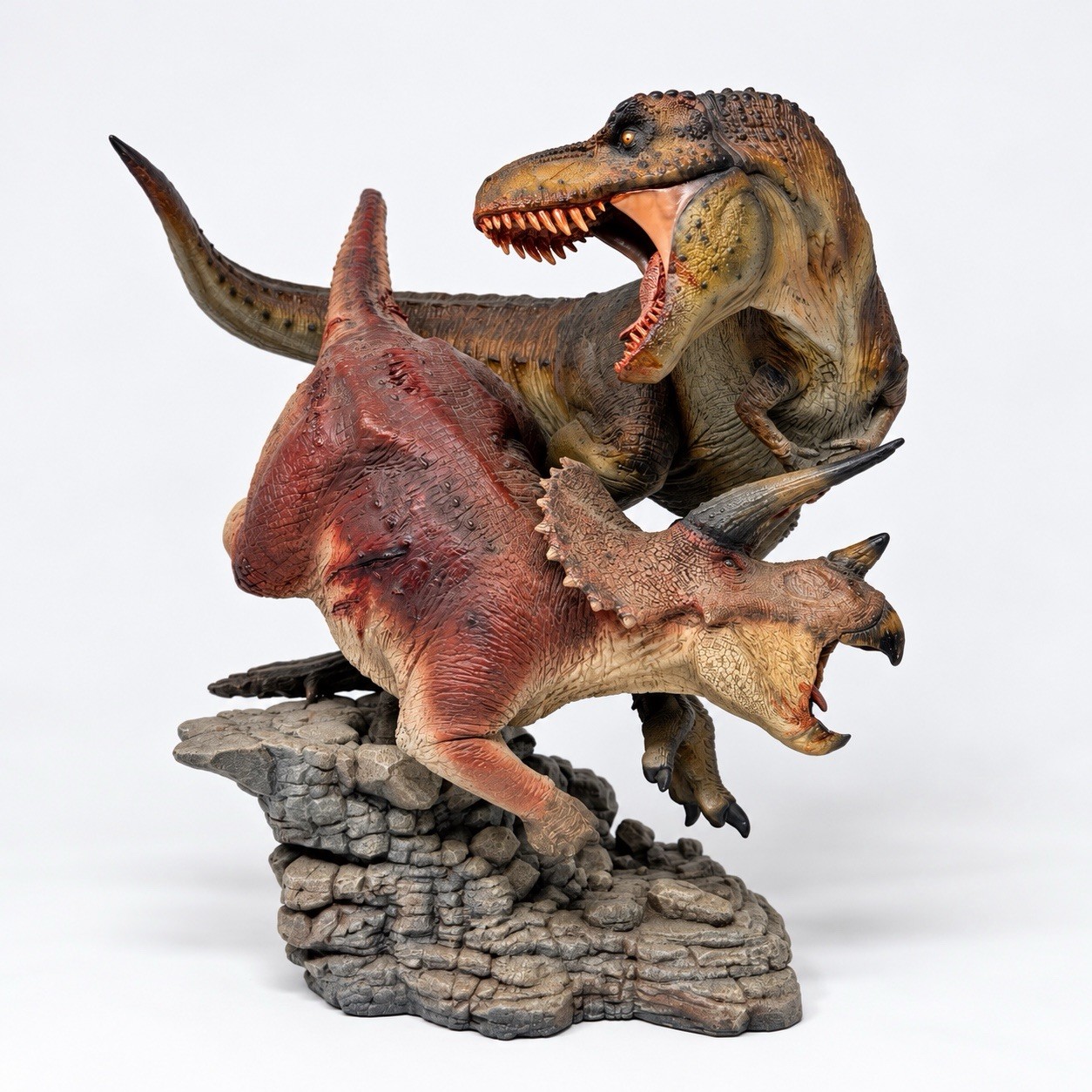 Sideshow Dinosauria T-Rex vs Triceratops Diorama Statue 110/500 Polystone No Box