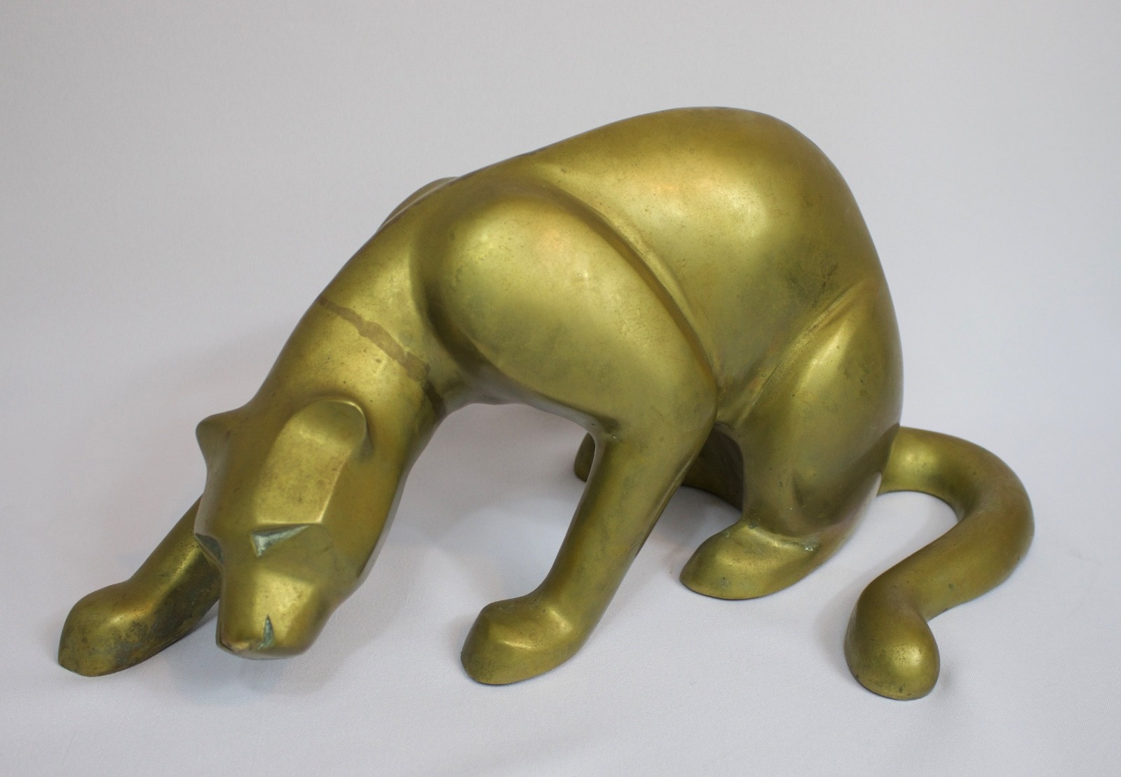 Vintage Dolbi Cashir Brass Crouching Panther Sculpture Mid Century Modern Korea Vintage Dolbi Cashir Brass Crouching Panther Sculpture Mid Century Modern Korea